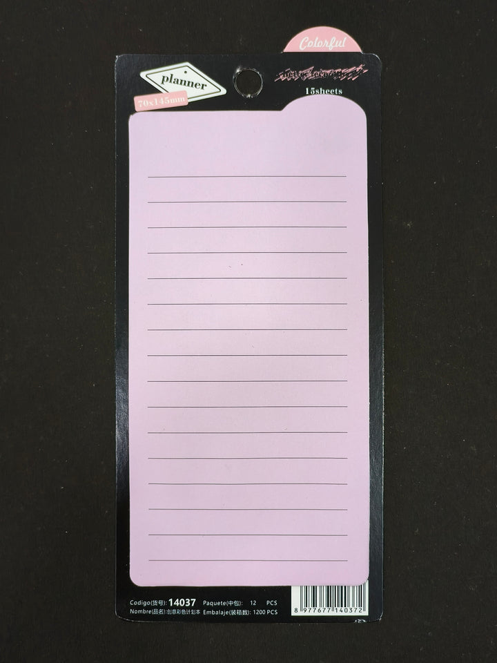 Planner Sticky Notes | 70 mm x 145 mm | Smart Planning & Shopping for School, Office, Family and Working Professionals | 3 Column Personal Organisers | To Do List | (Pack of 2 Assorted Colours)