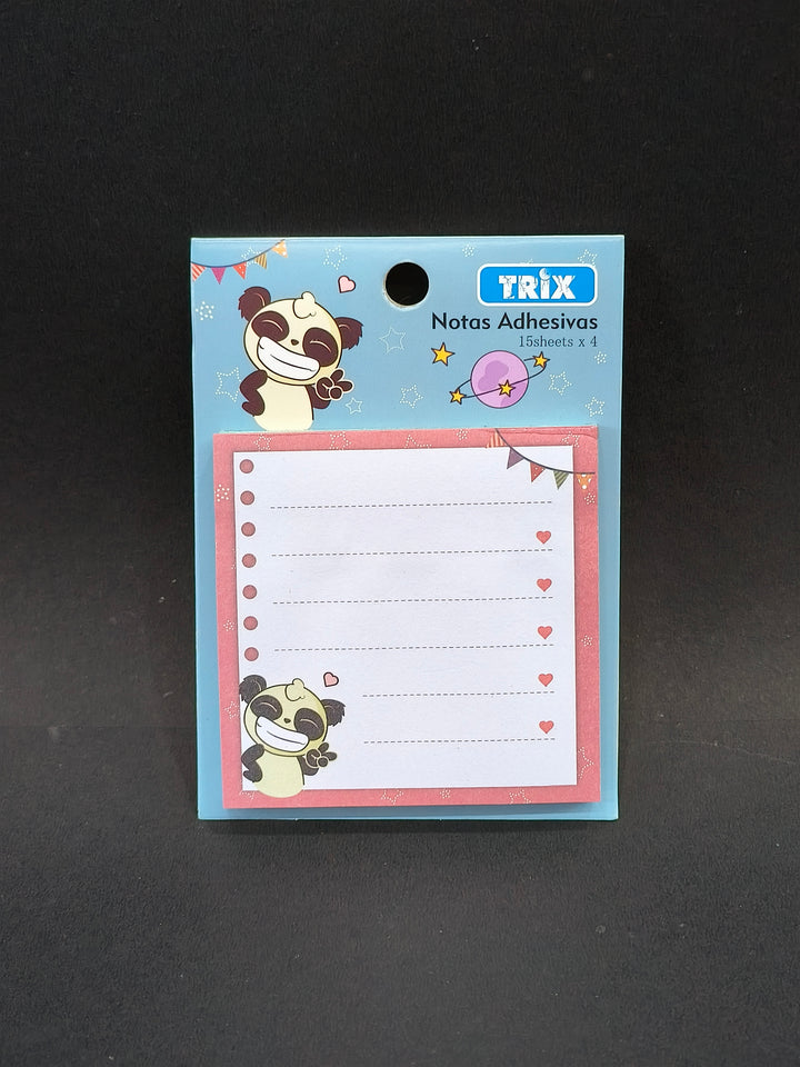 Pancham Sticky Notes Set | Self-Stick Memo Pads for School, Office, Home | Creative Sticky Notes for Students, Desk Organization, Scrapbooking, Reminders & Daily Planning | (Assorted Pack of 2)