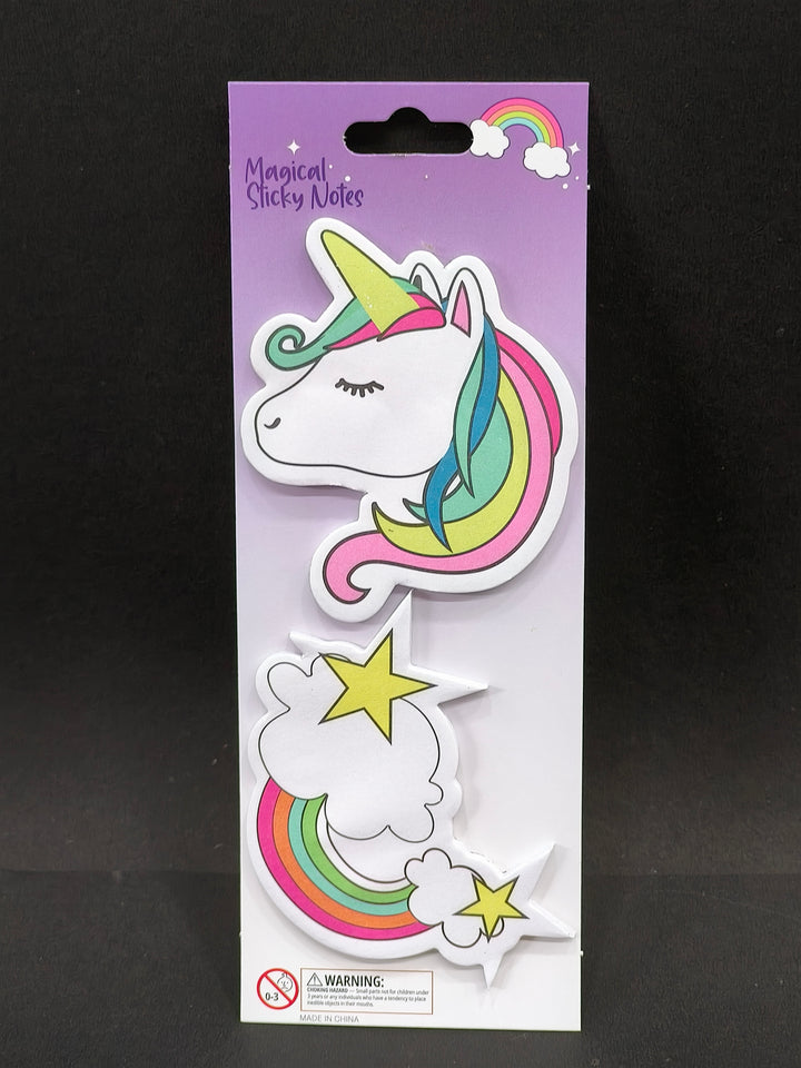 Unicorn and Rainbow Theme Sticky Note for Kids | Messages Pad | Markers Flags | Self-Stick Memo Pads | Stationary Items | Colourful Paper Stickers | Return Gifts