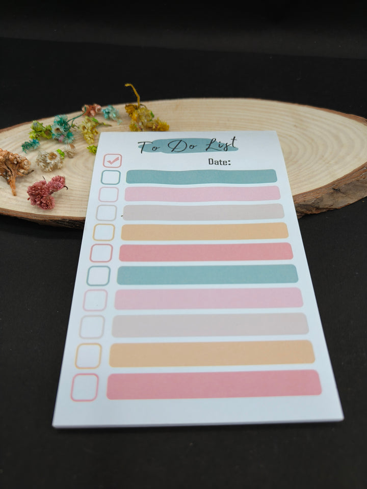 To Do List Sticky Notes | 50 Sheets Self-Stick Colors Sticky Notes | Portable To Do List Planner | Daily To Do List Checklist Notepad for Office Home School Planning Supplies