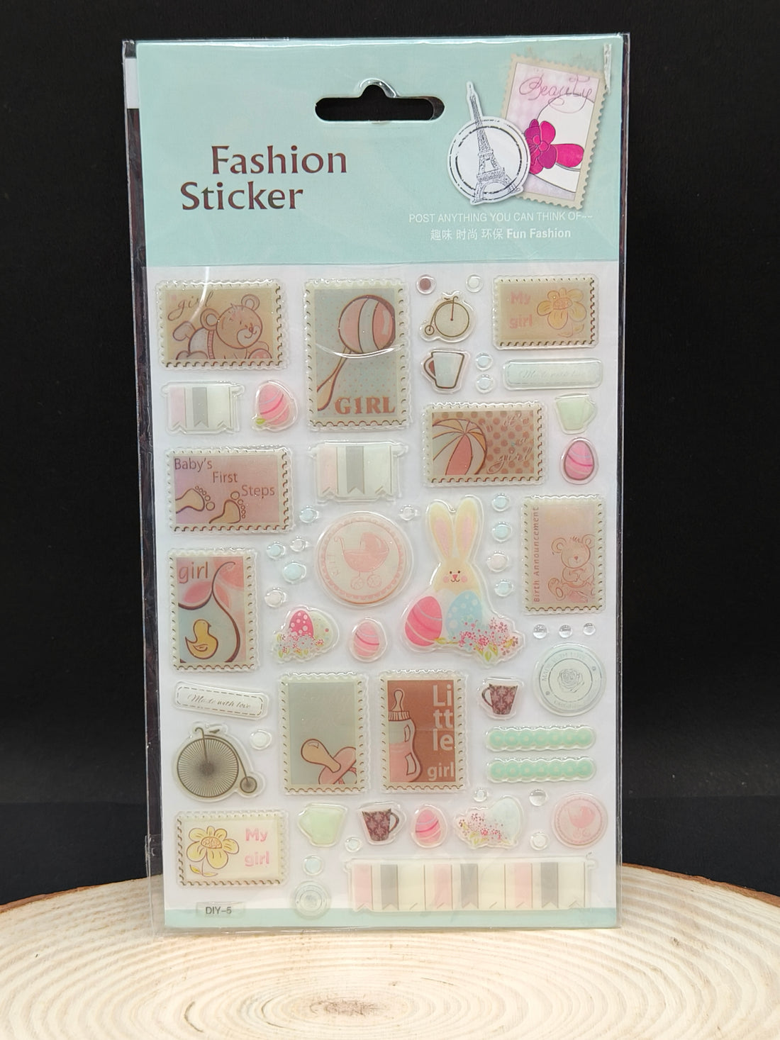 Beautiful Decorative and Artistic 3D-Sticker for Scrapbooking and DIY Cards Making (Pack of 2)