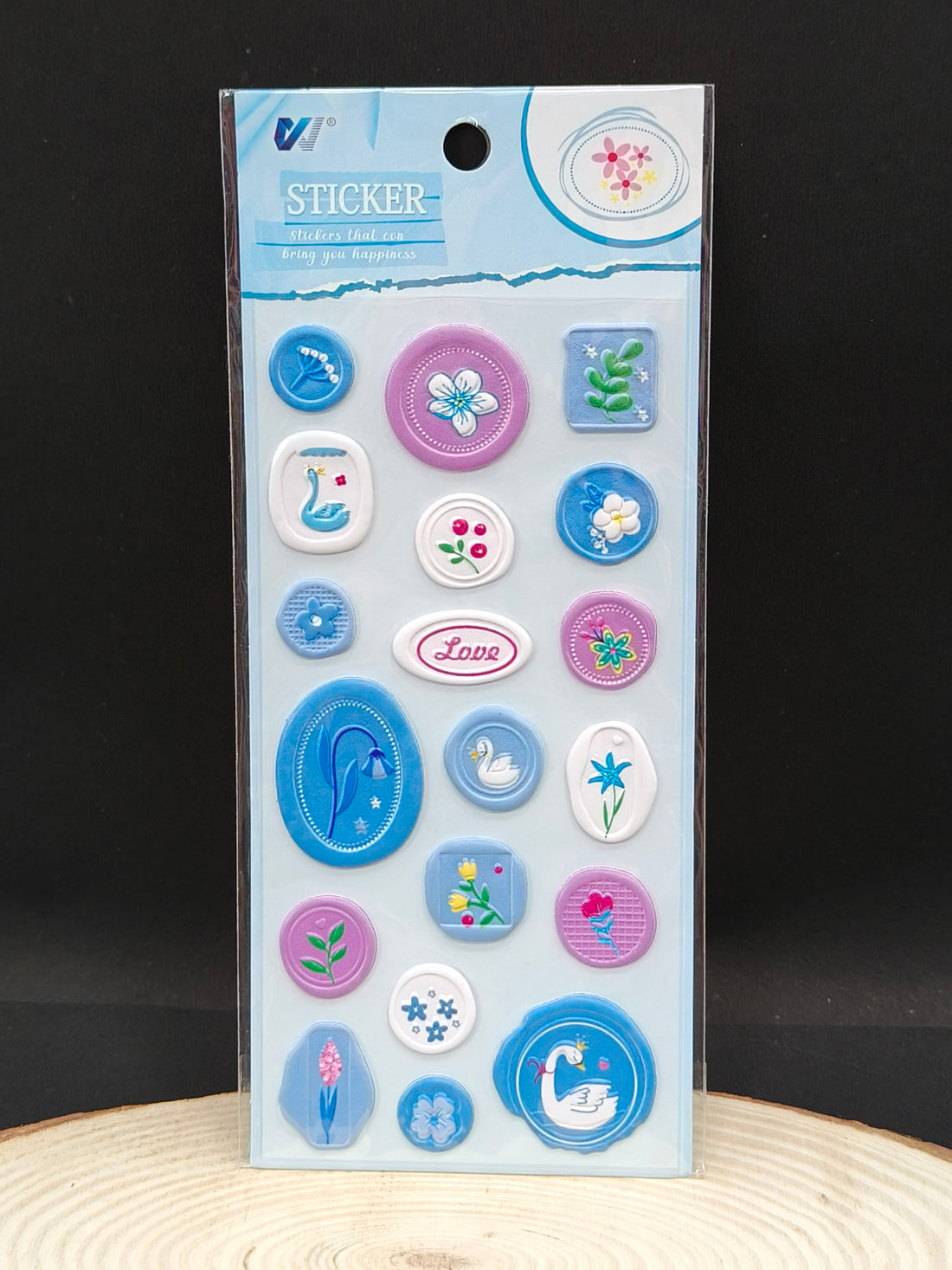 Embossed Seal Sticker | 3D Puffy Kids Stickers for Decoration, Crafting, Letter Writing, Invitation, Posting, Self-Adhesive | 3D Wax Envelope Seal Stamp | Decorations for Invitation