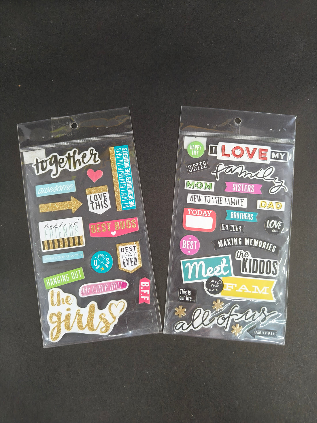 Relationship Quote Stickers | Scrapbook Stickers for Notebooks, Diary, Journal, Laptop, Mobiles |  3D Self-Adhesive Stickers for Decoration, Crafting, Letter Writing, Invitation, Posting (Pack of 2)