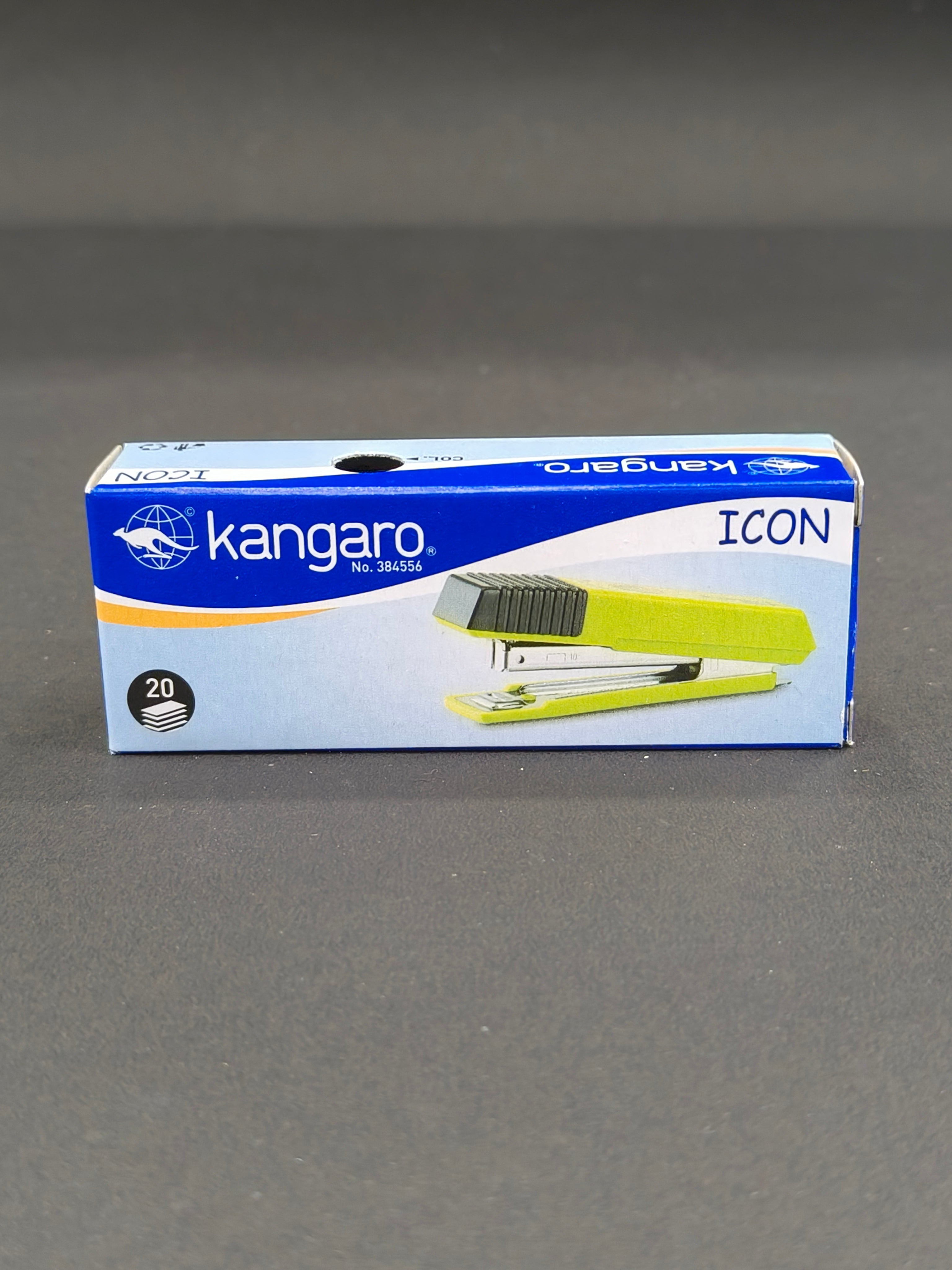 Kangaro Icon Stapler| Sturdy & Durable | Suitable for 20 Sheets | Perfect for Home, School and Office  | Pack of 1 Icon Stapler with 5 Boxes of Kangaro No. 10 Pins