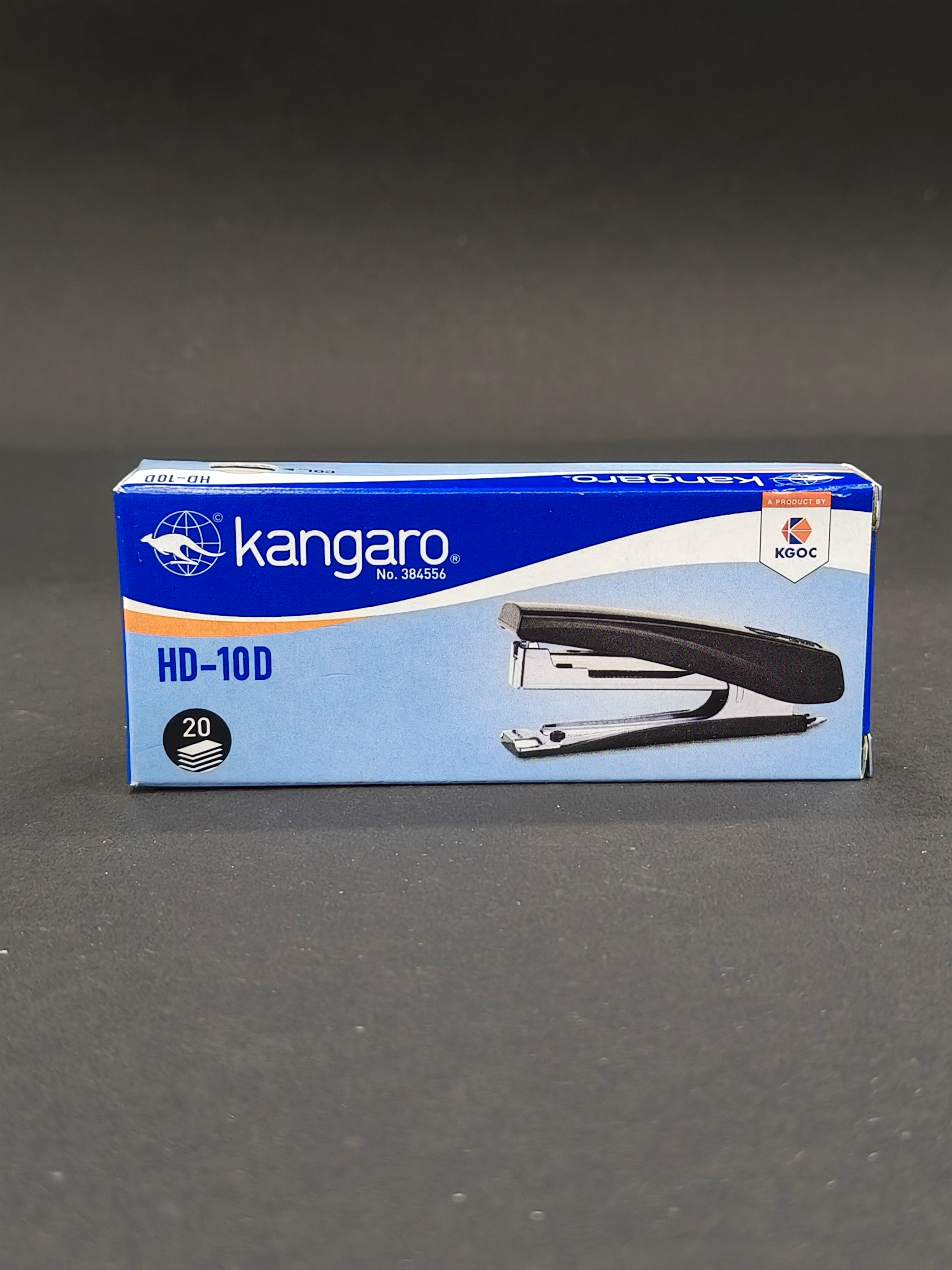 Kangaro Desk Essentials HD-10D & 10/1M Staples Combo | Standard Stapler with Quick Loading Mechanism | Sturdy & Durable for Long Time Use | Pack of 1 HD-10D Stapler with 5 Boxes of Kangaro No. 10 Pins