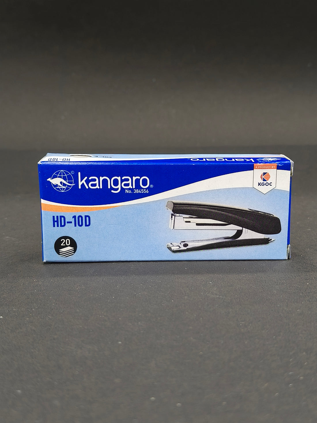 Kangaro Desk Essentials HD-10D & 10/1M Staples Combo | Standard Stapler with Quick Loading Mechanism | Sturdy & Durable for Long Time Use | Pack of 1 HD-10D Stapler with 5 Boxes of Kangaro No. 10 Pins