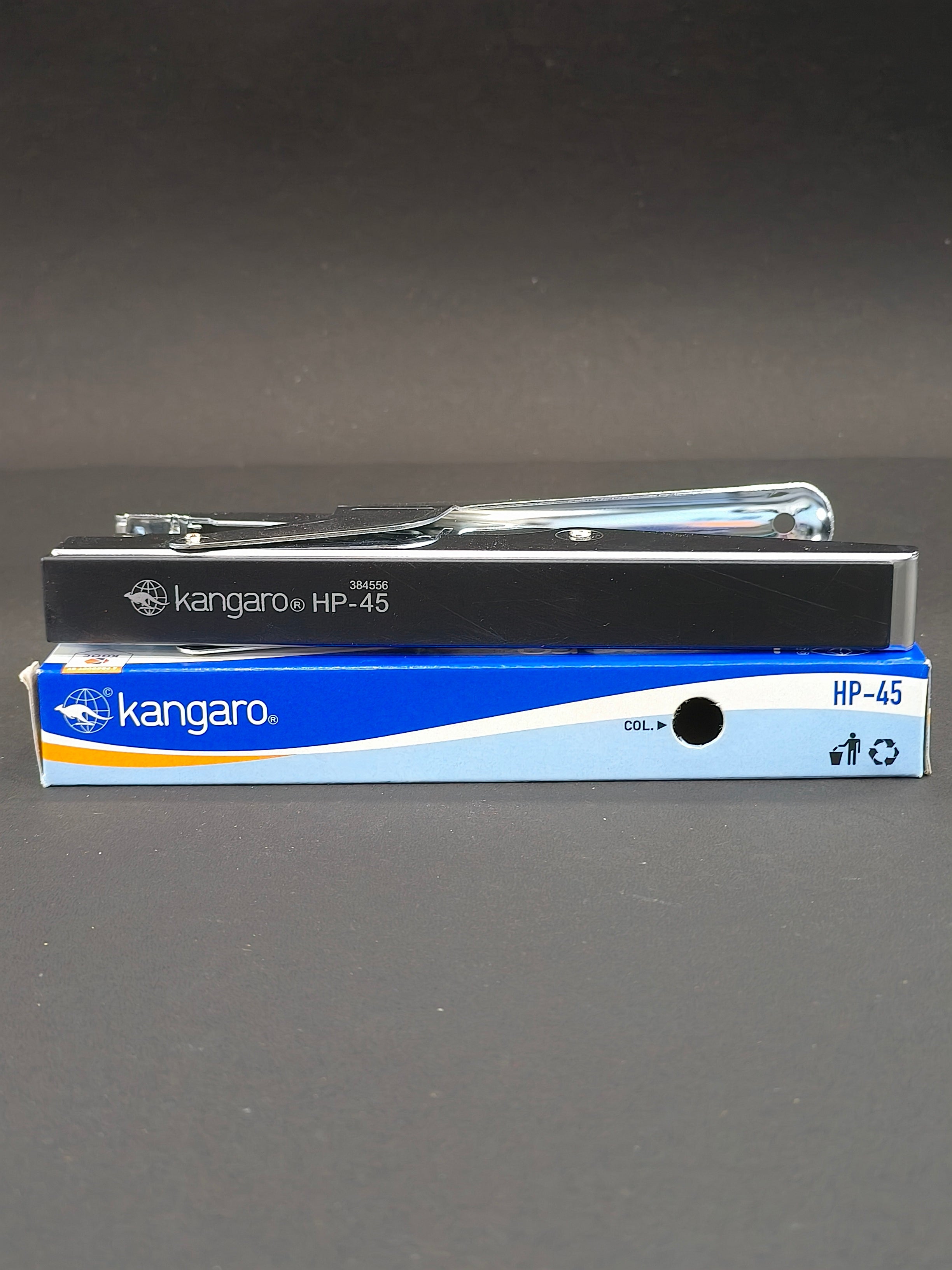 Kangaro HP-45 Desk Essentials All Metal Stapler| With 5 Packet of 24/6 Pins | Sturdy & Durable | Suitable for 30 Sheets | Perfect for Home, School & Office