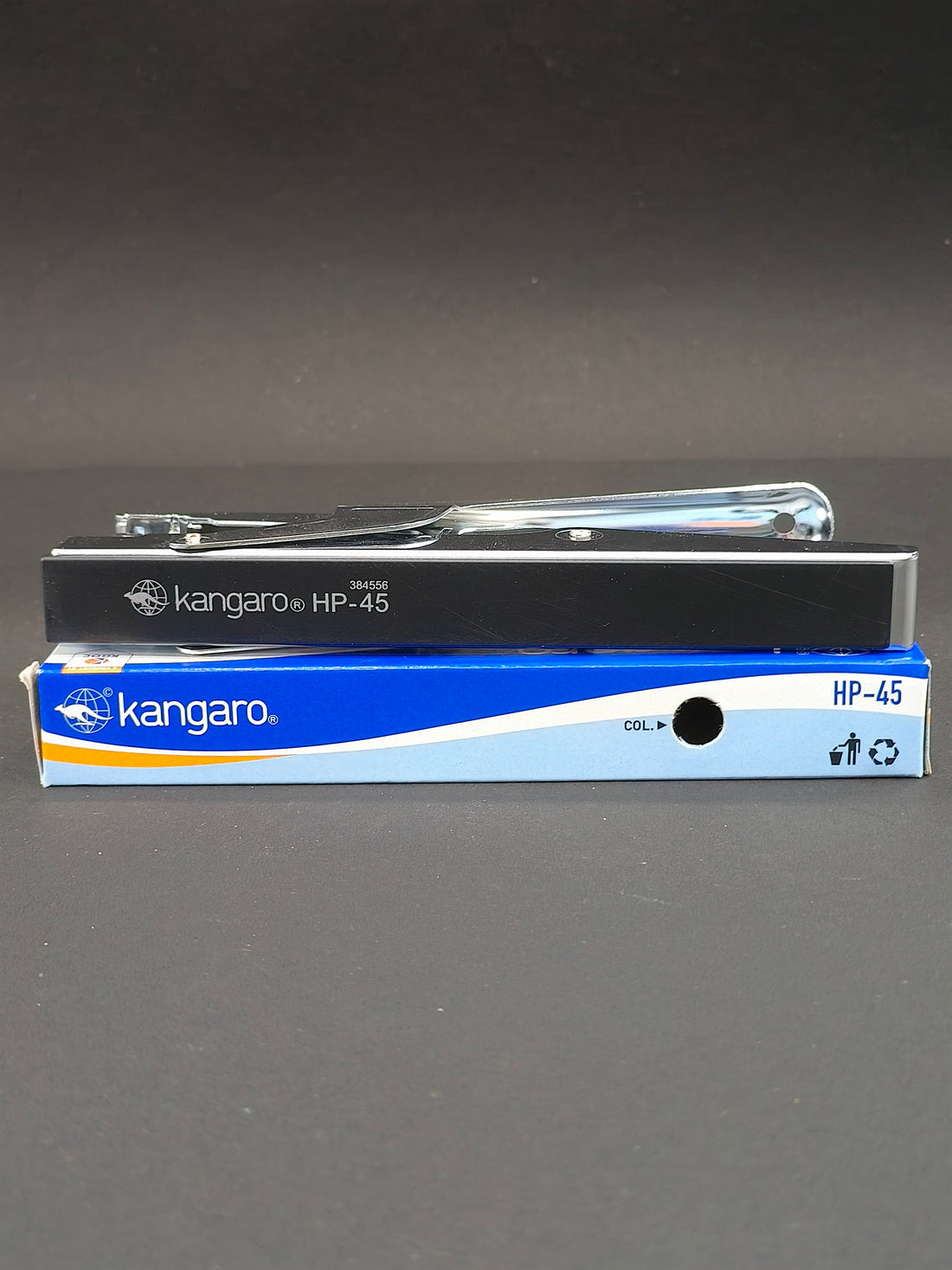 Kangaro HP-45 Desk Essentials All Metal Stapler| With 5 Packet of 24/6 Pins | Sturdy & Durable | Suitable for 30 Sheets | Perfect for Home, School & Office