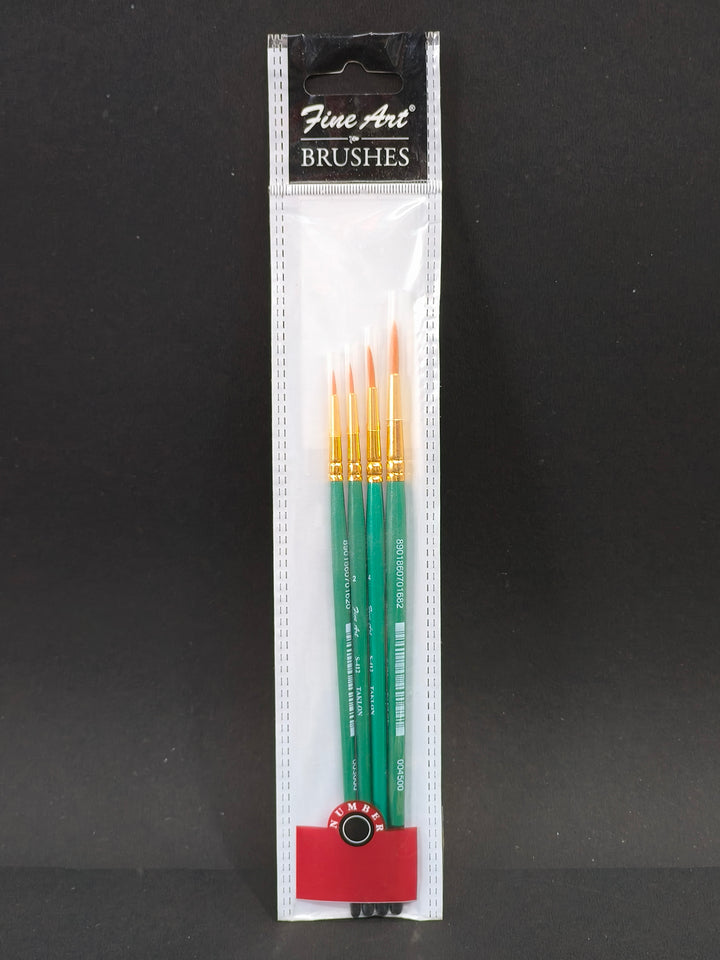 Pidilite Fevicryl Fine Art Tr - 4 Code (S-412) Painting Round Shape Brushes (Set of 4, Sizes: 0,2,4,6)