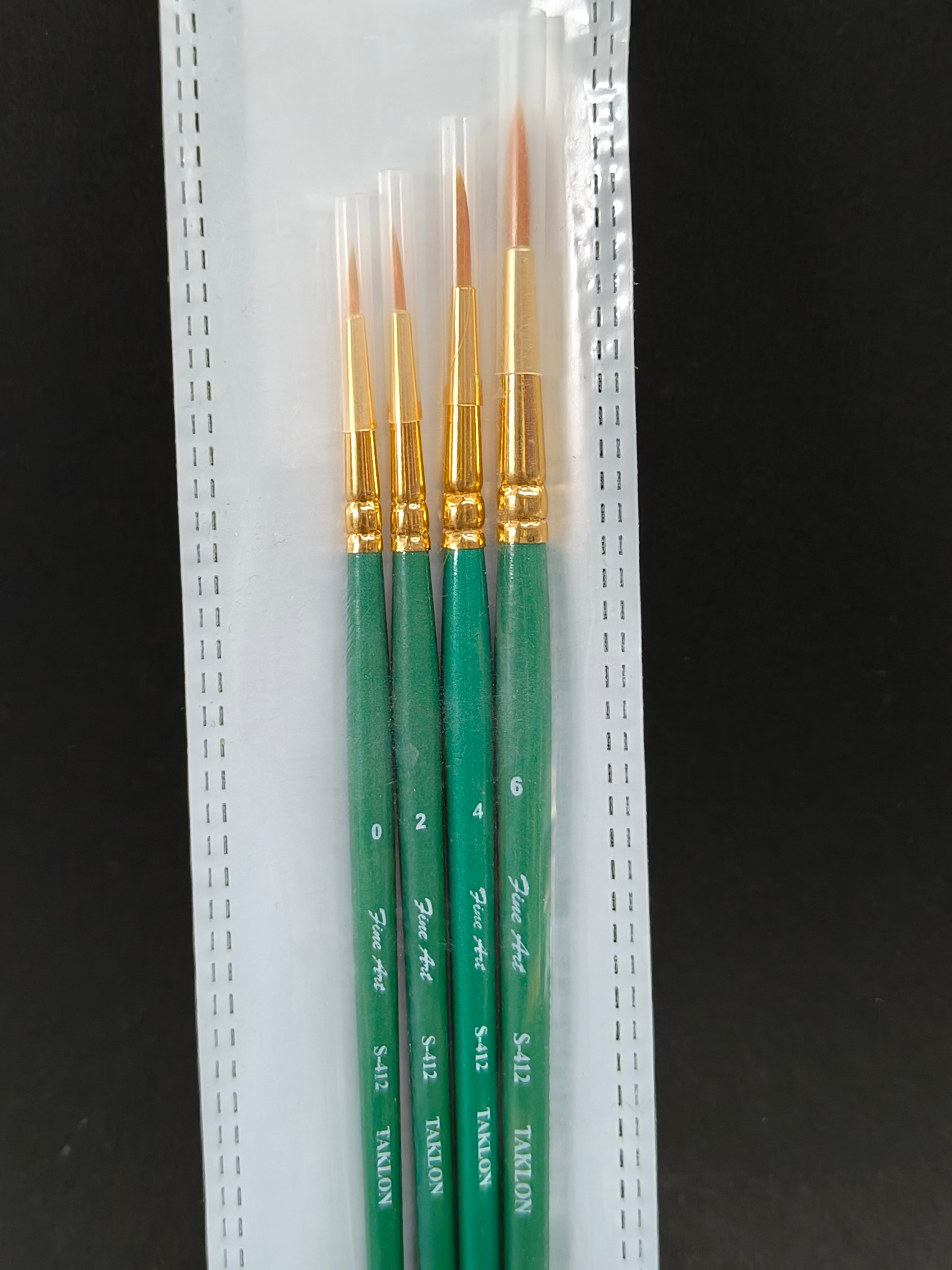 Pidilite Fevicryl Fine Art Tr - 4 Code (S-412) Painting Round Shape Brushes (Set of 4, Sizes: 0,2,4,6)