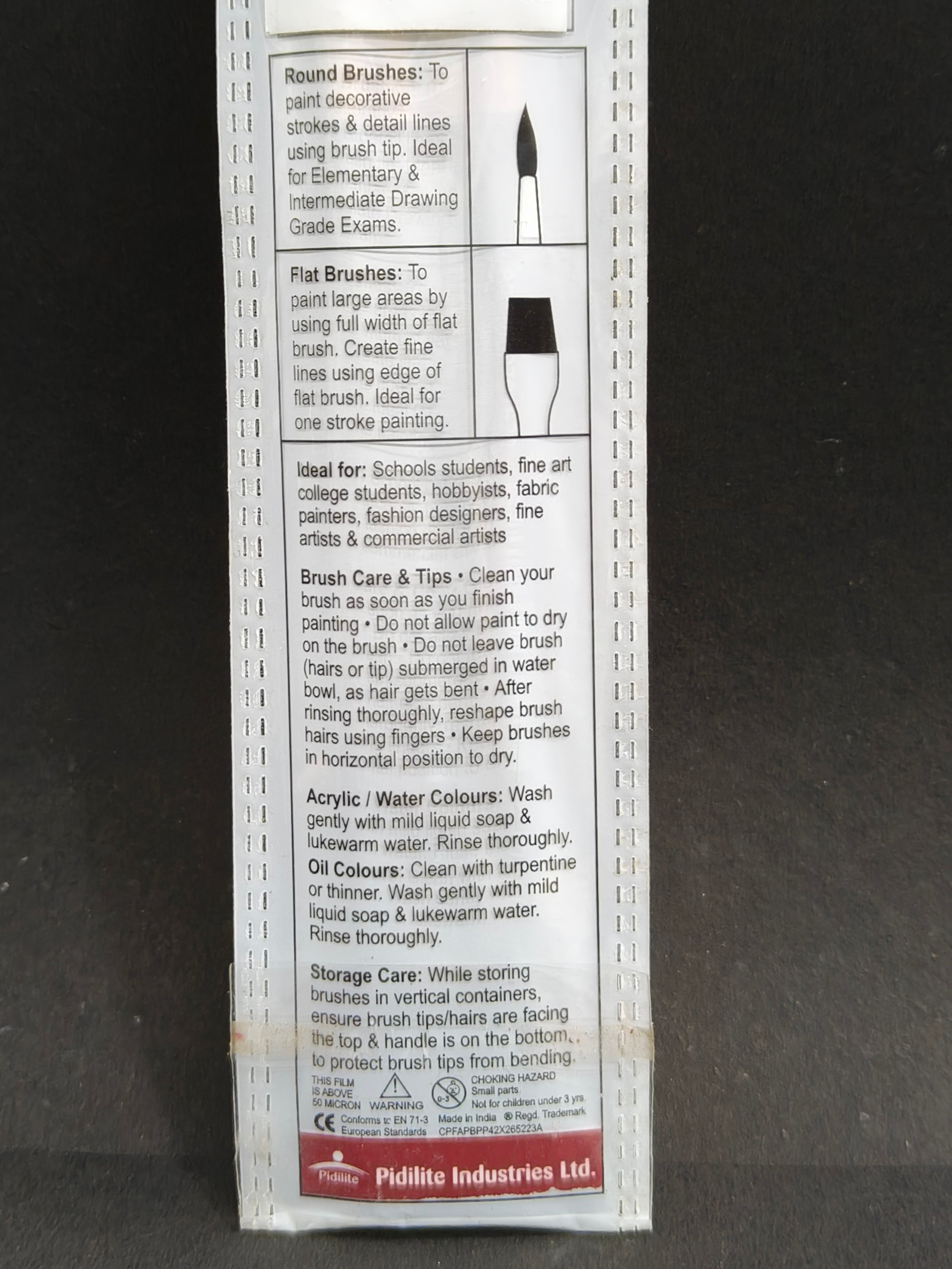 Pidilite Fevicryl Fine Art Tr - 4 Code (S-412) Painting Round Shape Brushes (Set of 4, Sizes: 0,2,4,6)