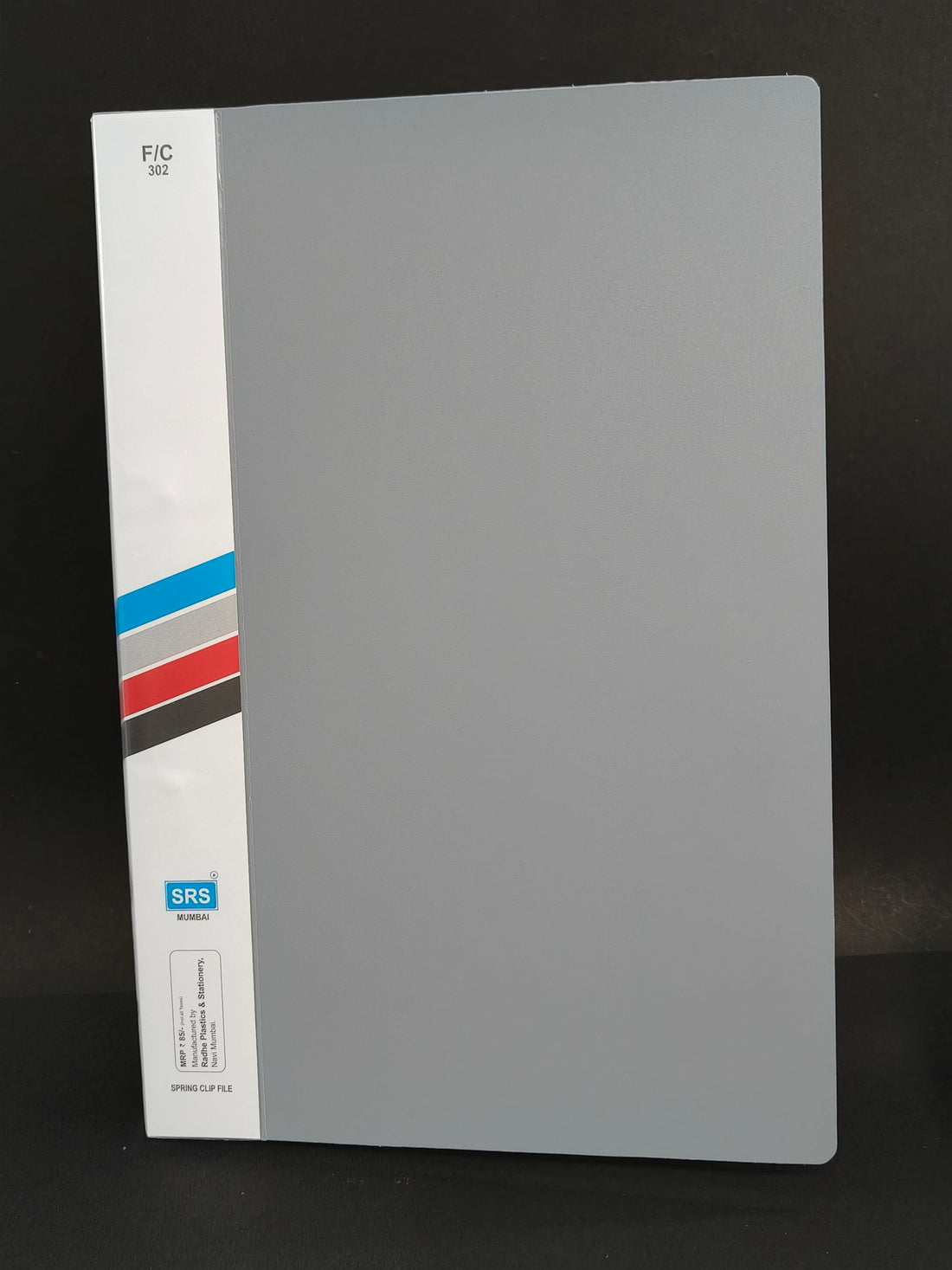 SRS Spring Clip File | Plastic File | Fullscape Size | F/C 302 | Pack of 3 Files in assorted colours