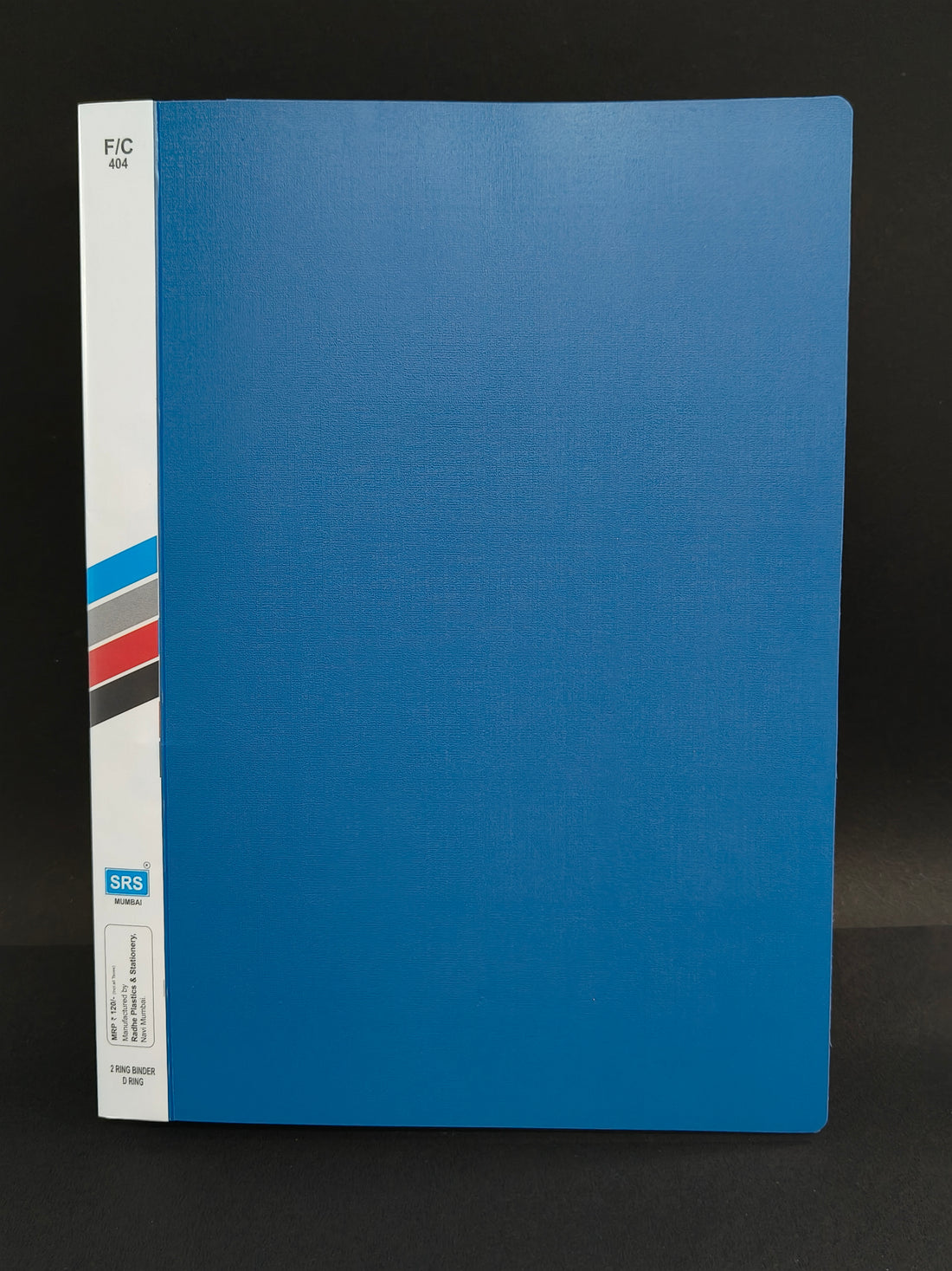 SRS 2D Ring Binder File | Plastic Ring File | Fullscape Size | F/C 404 | Pack of 3 Files in assorted colours