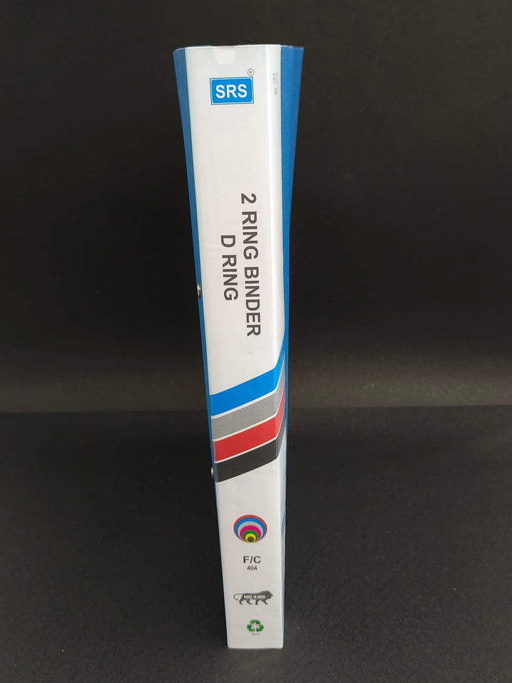 SRS 2D Ring Binder File | Plastic Ring File | Fullscape Size | F/C 404 | Pack of 3 Files in assorted colours