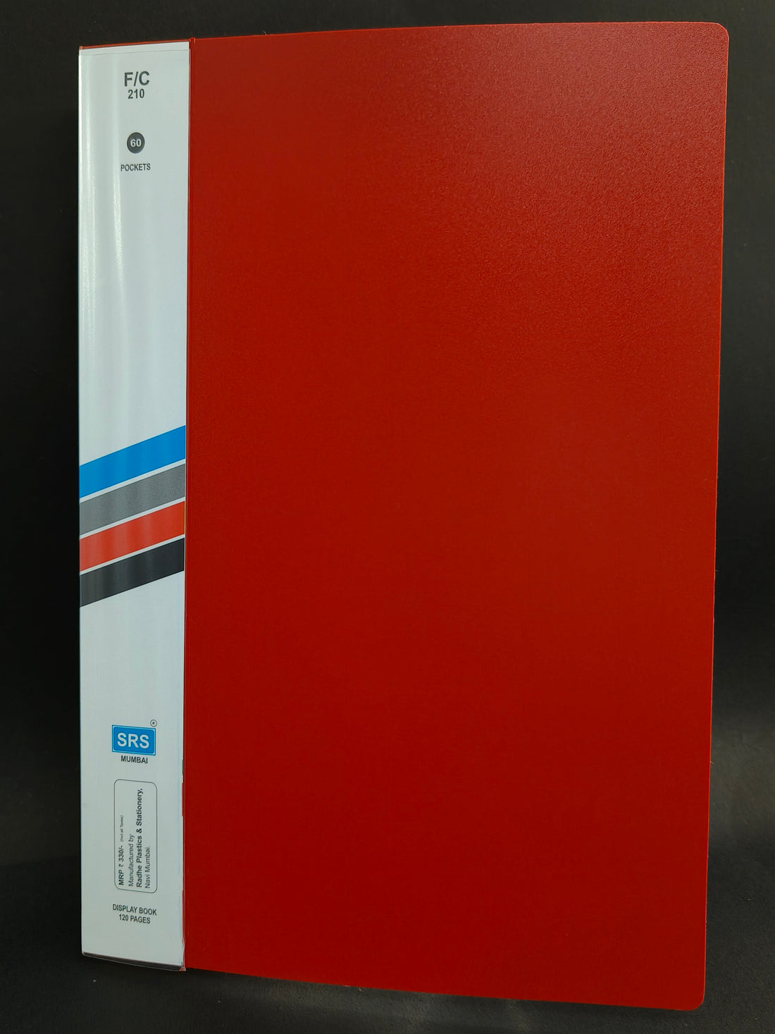 SRS FC Display Book 60 Pocket – File for Document Organization | Best for Schools, Offices & Court Use (Pack of 1)