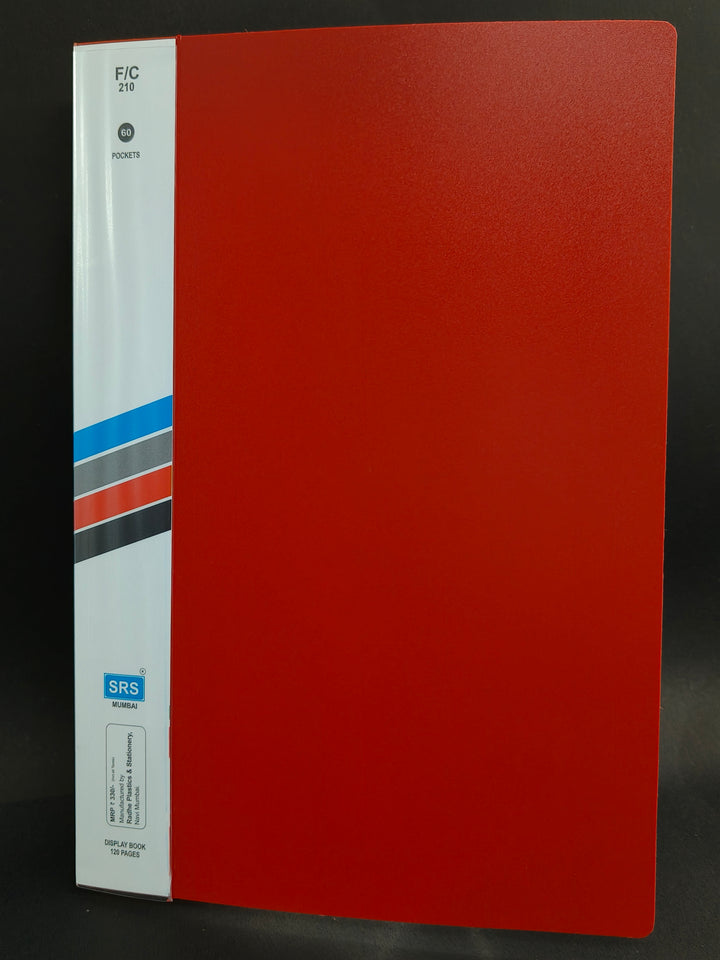 SRS FC Display Book 60 Pocket – File for Document Organization | Best for Schools, Offices & Court Use (Pack of 1)