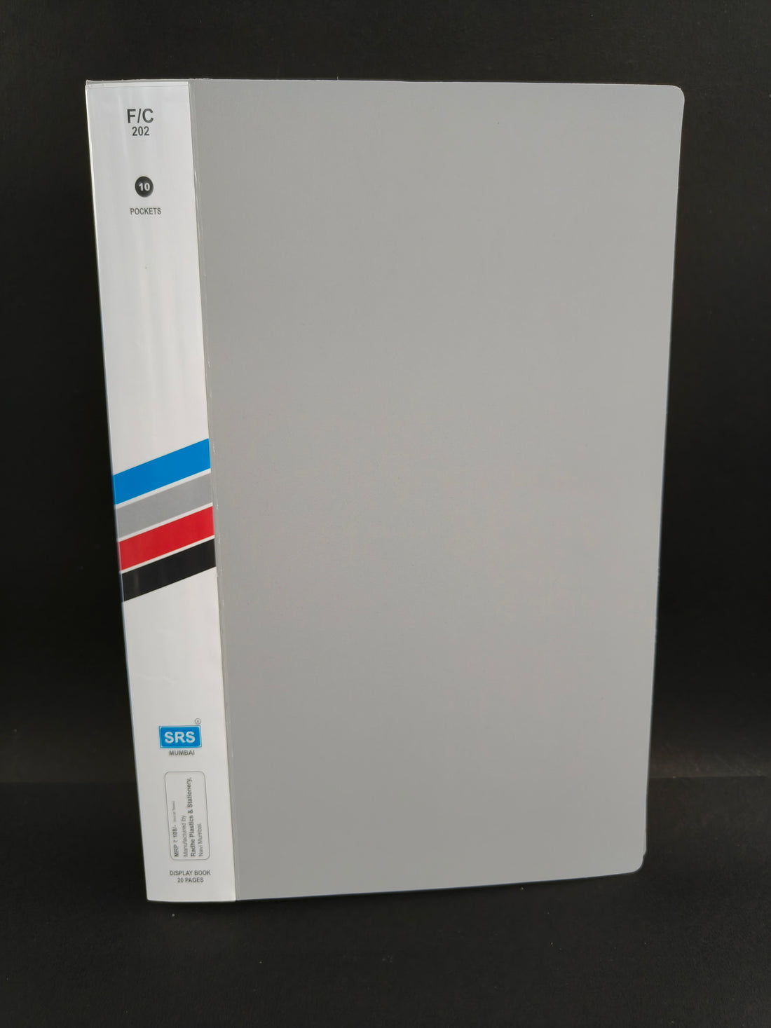 SRS FC Display Book 10 Pocket – File for Document Organization | Best for Schools, Offices & Court Use (Pack of 3 in Assorted Colours)