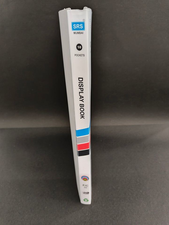 SRS FC Display Book 10 Pocket – File for Document Organization | Best for Schools, Offices & Court Use (Pack of 3 in Assorted Colours)