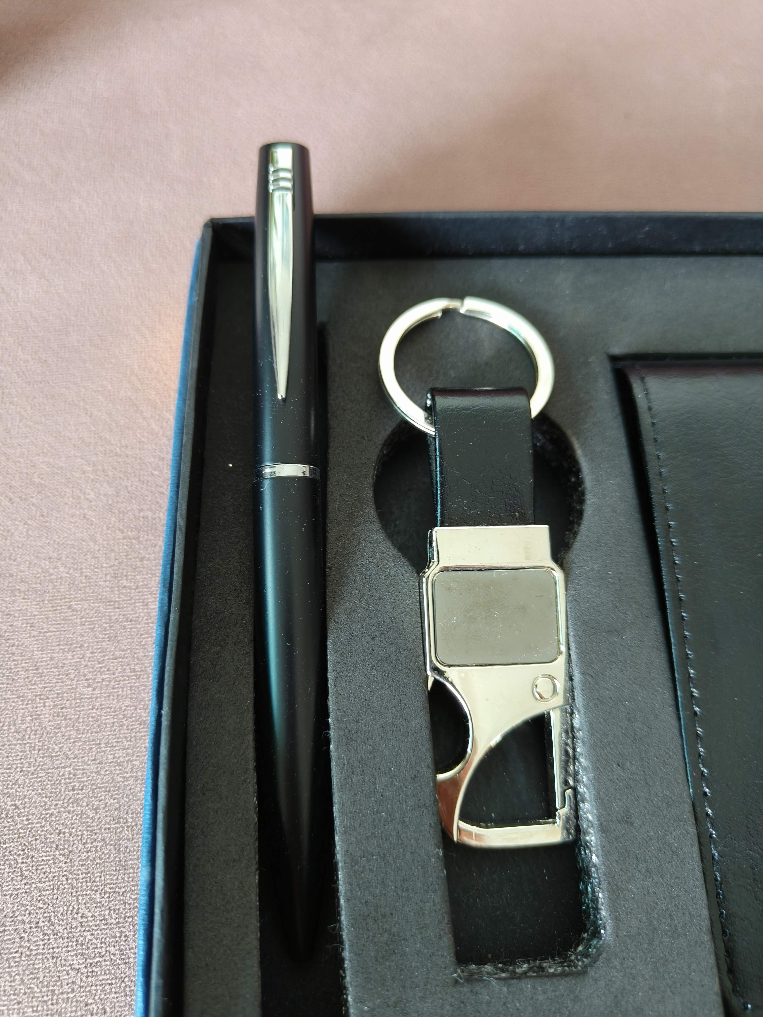 Wallet, Keychain & Pen Combo Gift Set for Men | Personalized Gifting Set | Premium Gifting Set for Birthday, Anniversary, Father's Day or Special Occassion