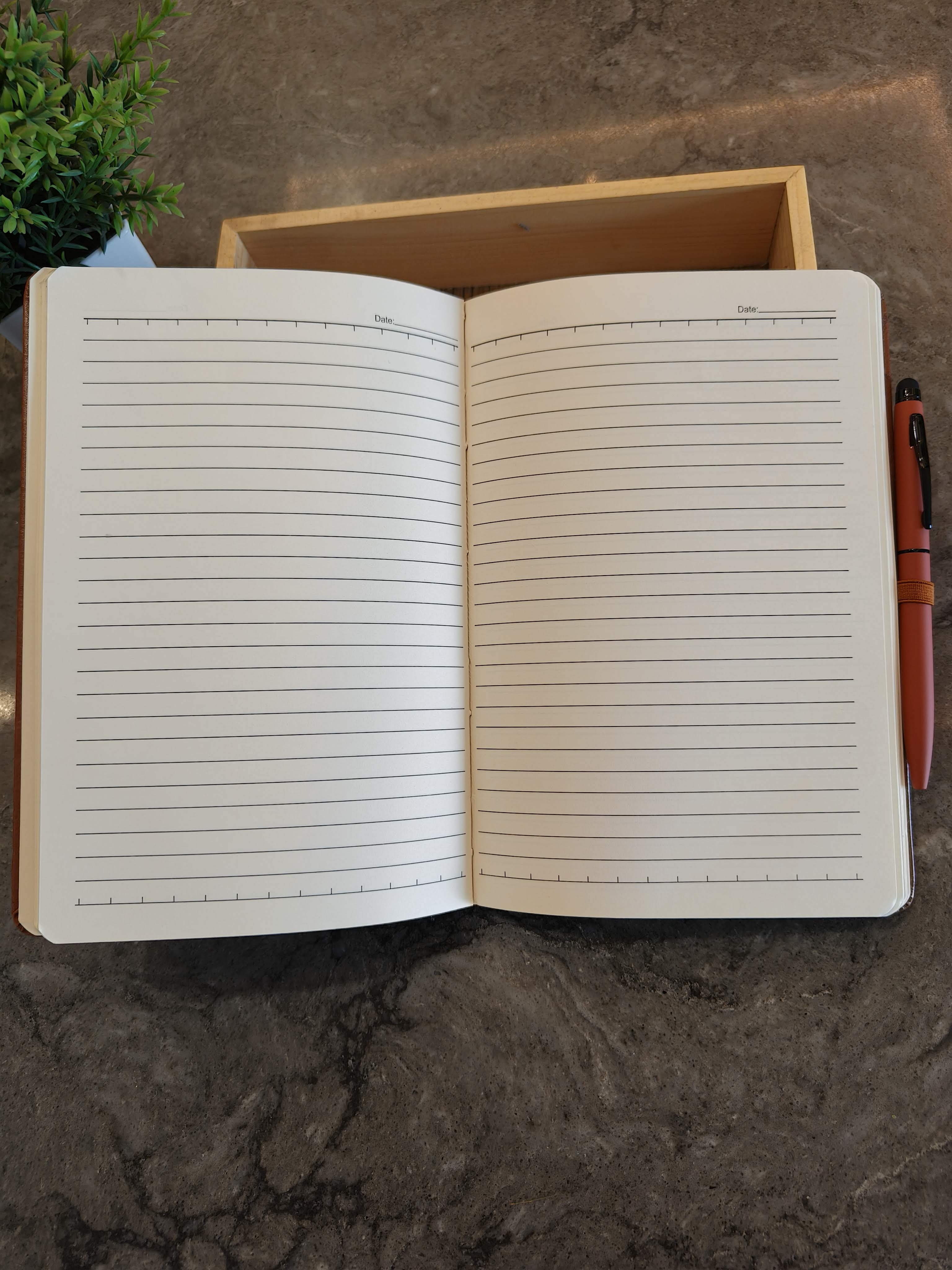 2 in 1 Office Gift Set of Pen and Notebook Diary with Personalized Name Engraving Option | A Gift for all Corporate and Personal Occasions