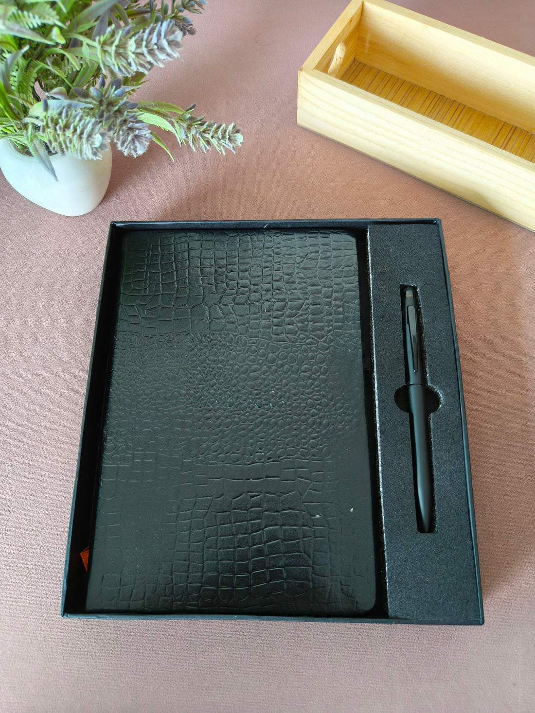 Diary & Pen Gift Set | Customized on Diary & Pen Possible | Diary Notebook and Roller Metal Pen with Stylus | Gift set with Box | Ideal for Corporate, Office, Birthday & Anniversary Gift
