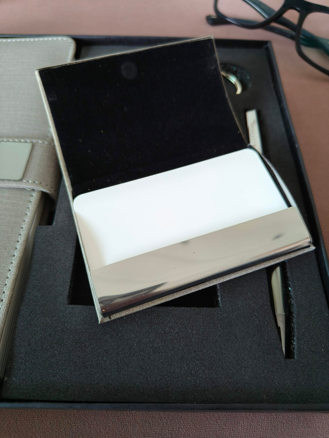 Premium 4-in-1 Personalized Diary Notebook with Metal Pen, Card Holder and Keychain | Gift Set for Men and Women | Personalised Gift Option | Premium Gifting Set for Birthday, Anniversary, Festivals & Special Occasions