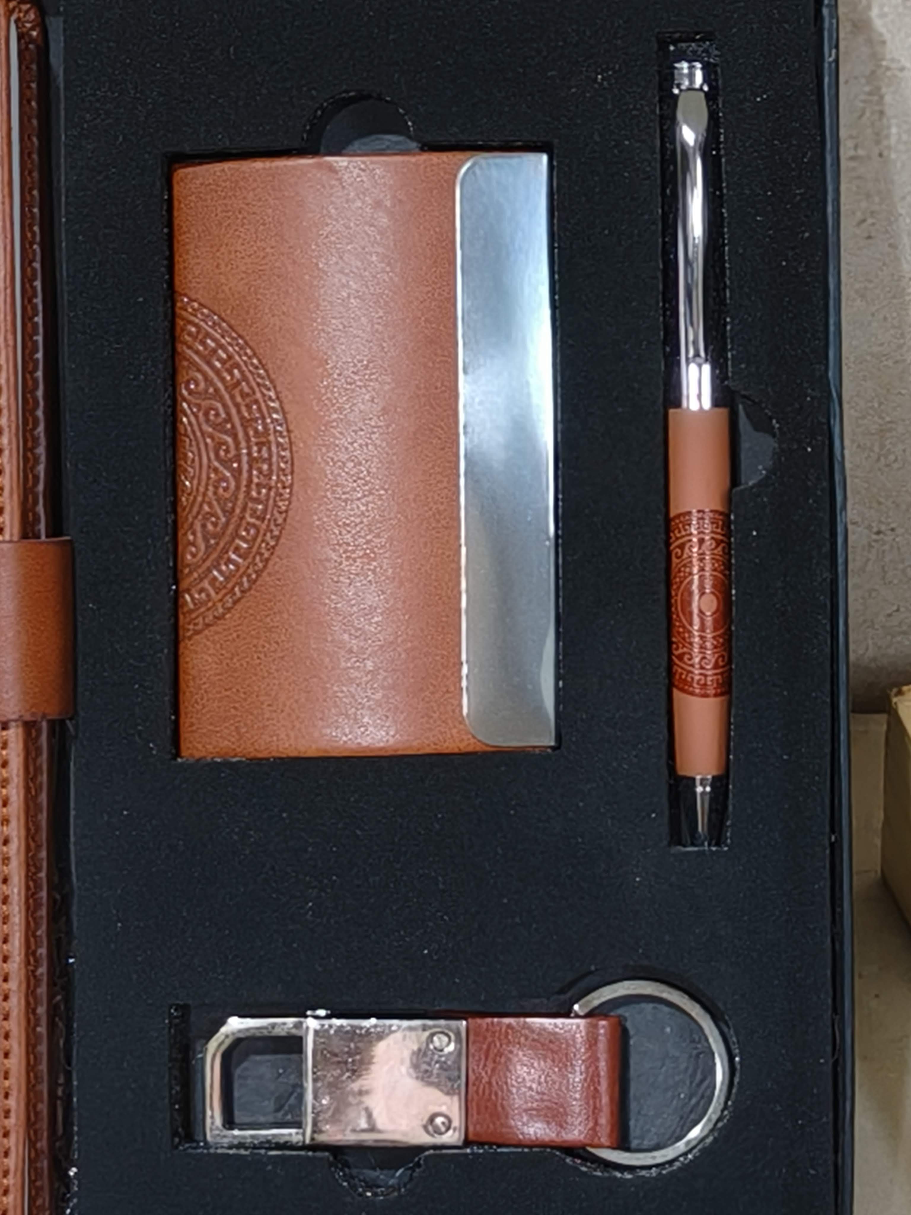 Premium Executive Gift Set with Pen, Diary, Keychain & Card Holder | Perfect Employee & Client Recognition Gift