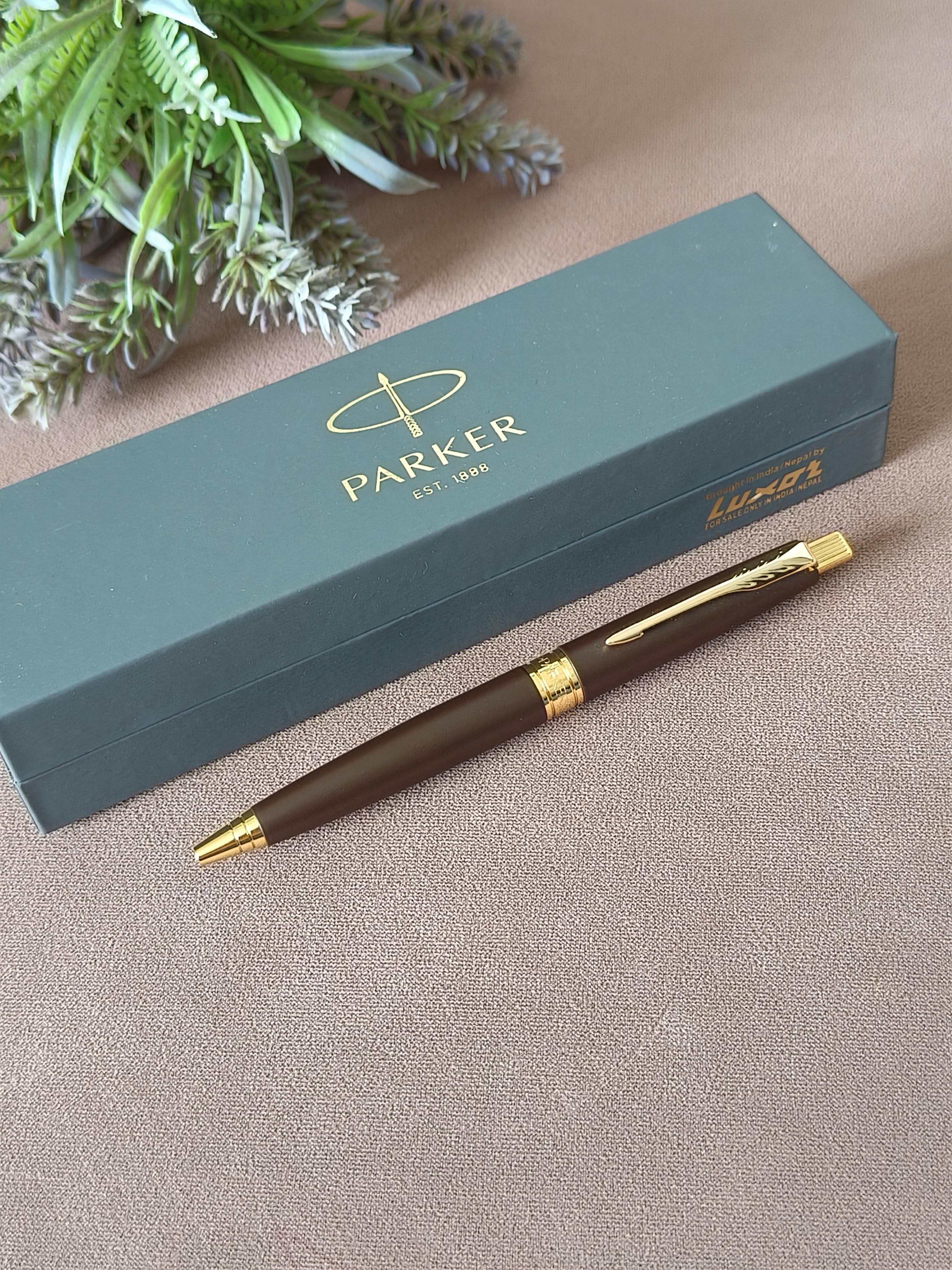 Parker Aster Matte Brown | Gold Trim | Ball Pen