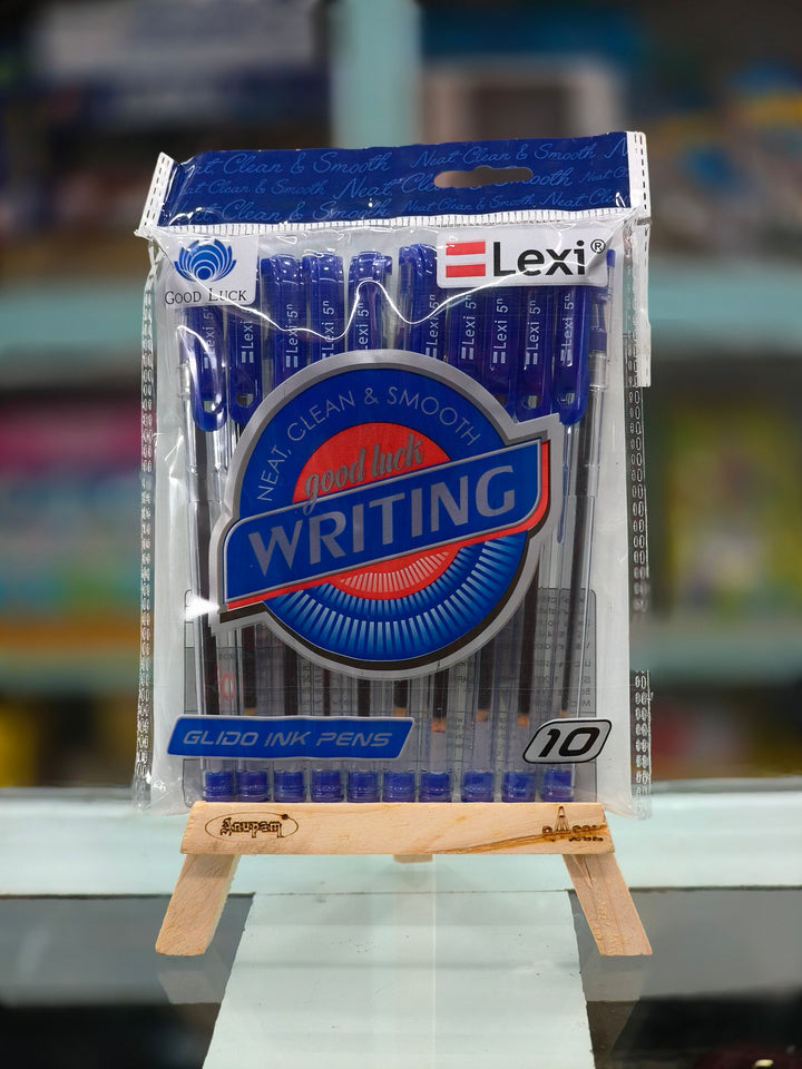 Lexi 5n | School Pen | Office Pen | Pocket Ball Pen | Blue, Black & Red Ink Color - Pack of 10 Ball Pen x 2 Pack | Pouch Pack
