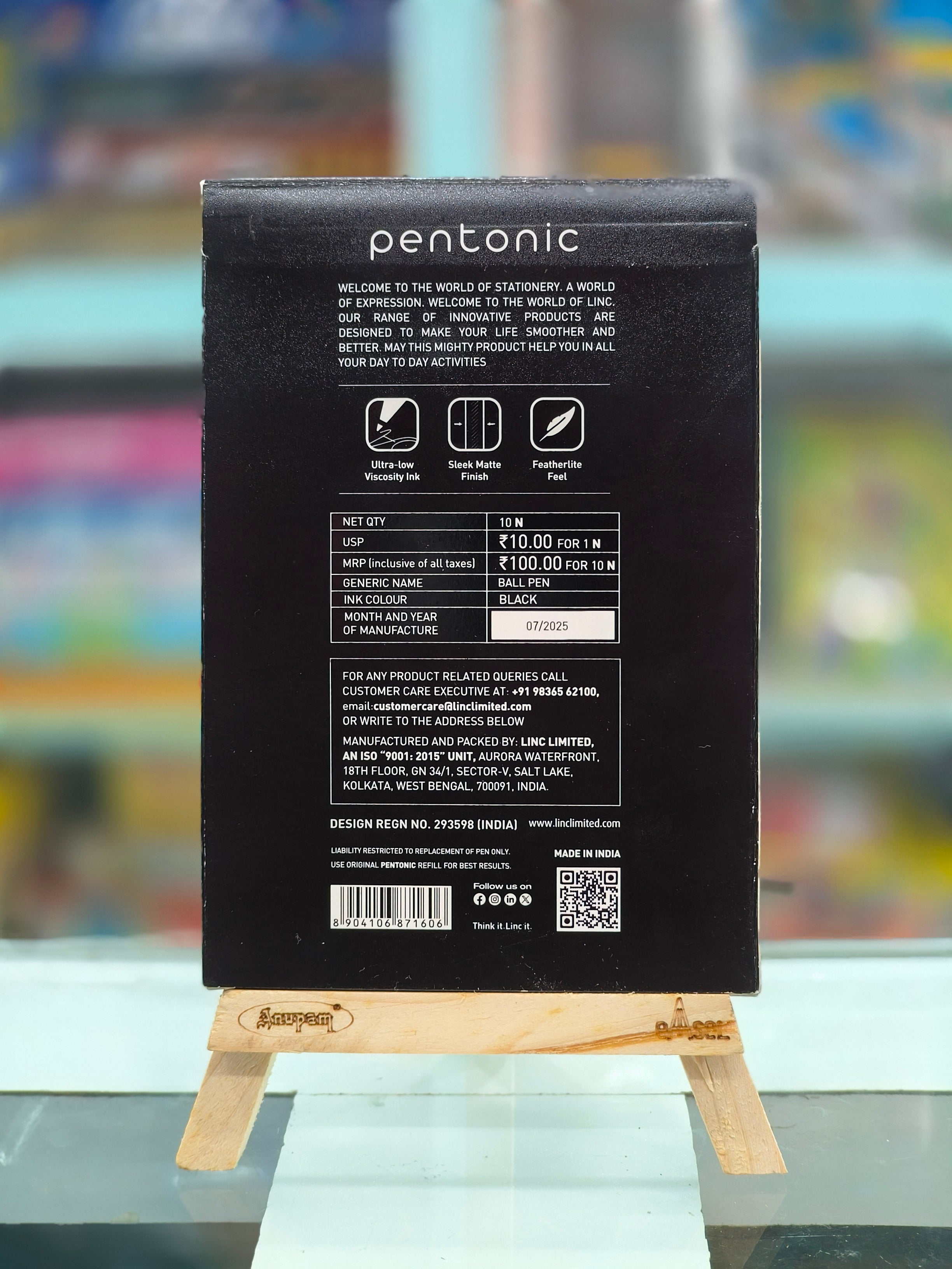 Pentonic 0.7 mm Ball Pen Box Pack | Black Body | Set of 10 Pens