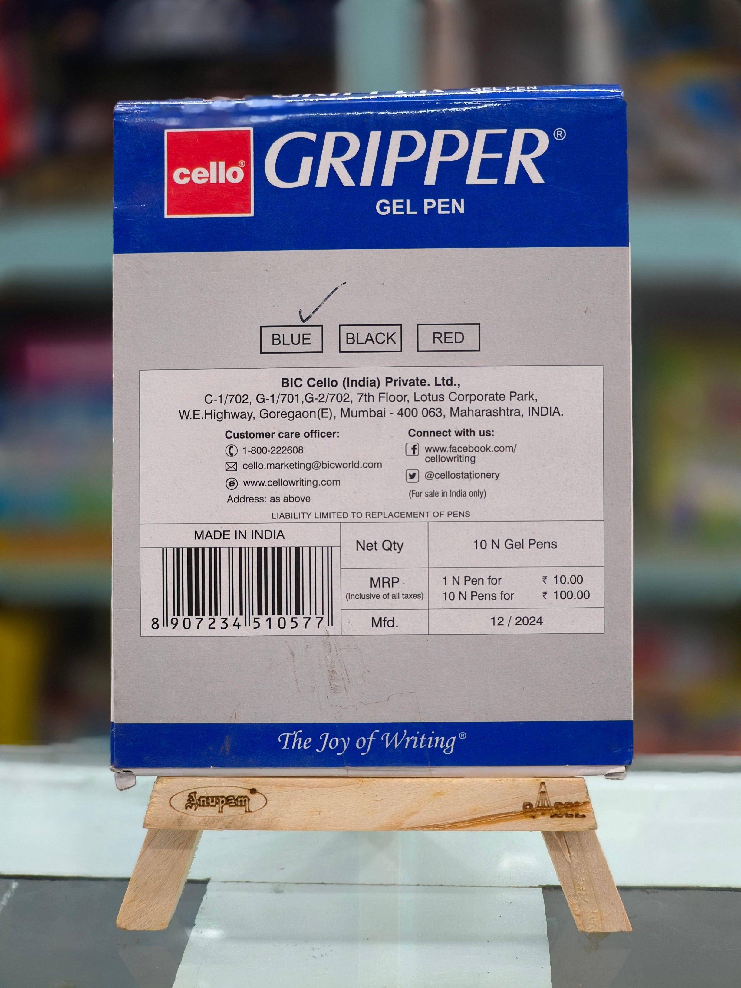 Cello Gripper Gel Pen - Pack of 10