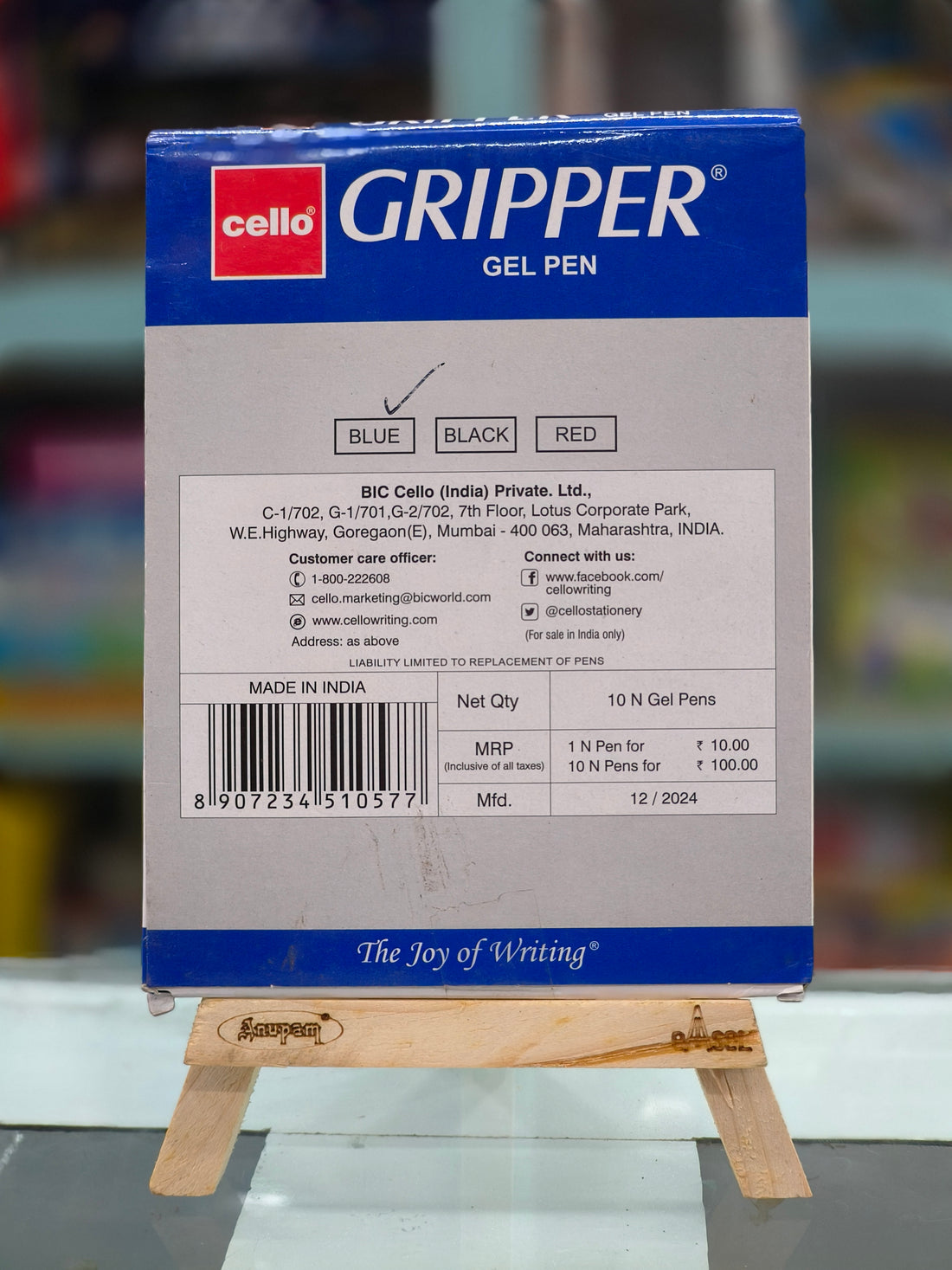 Cello Gripper Gel Pen - Pack of 10