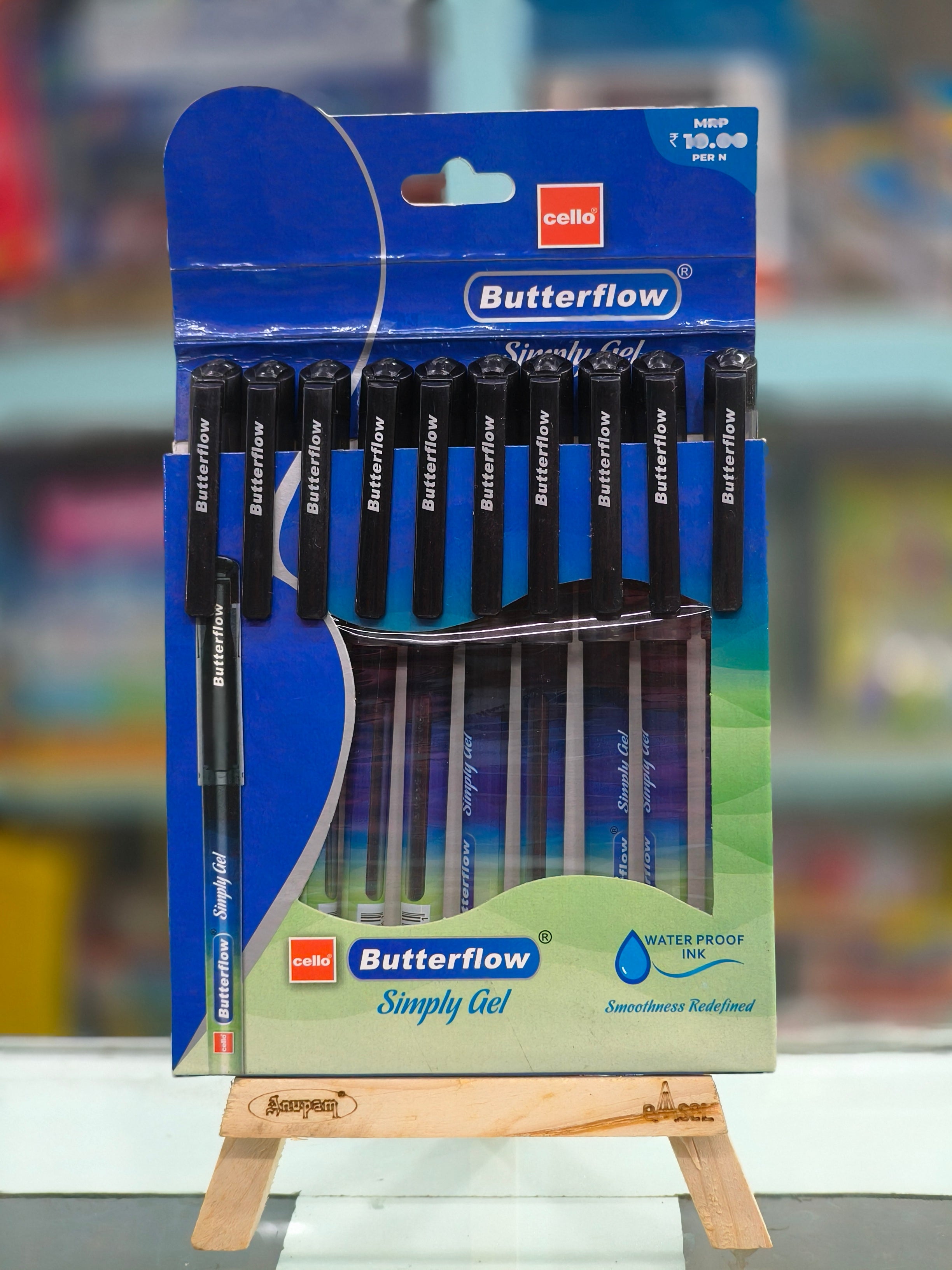 Cello Butterflow Gel Pen Set | Pack of 10 Gel Pens | Smooth Writing Experience | For School and Office Use | Best Pen for Exams