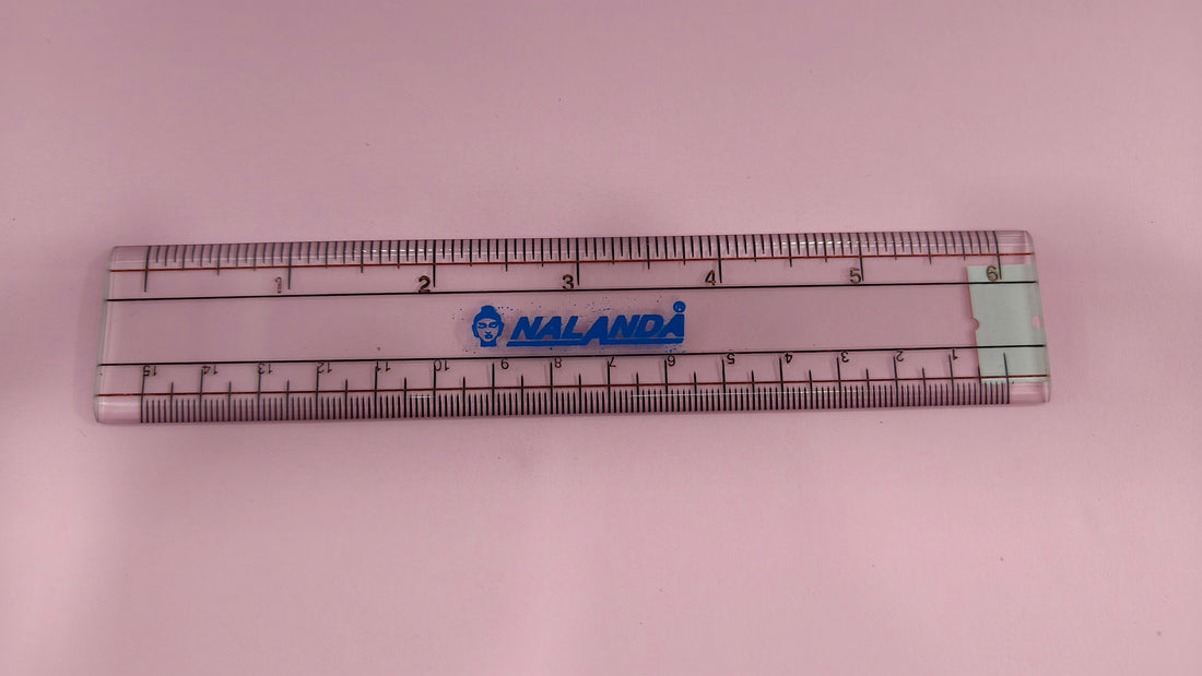 Nalanda brand 6 Inch / 15 cm Virgin Acrylic Flexible Plastic Foot Rulers For School, Office, Engineering & Technical Drawing Purpose - 1 Pc