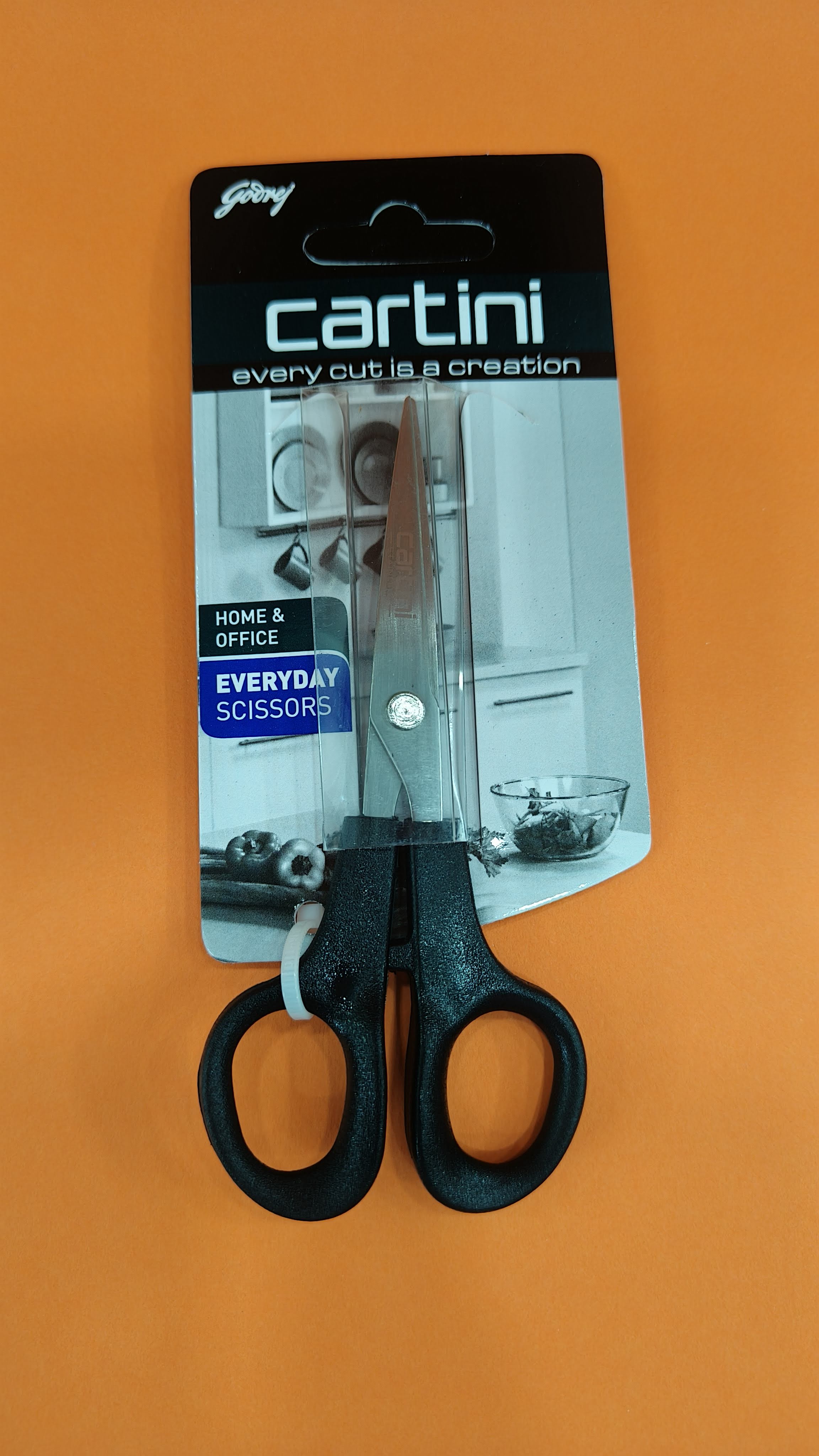 Cartini Scissors | For Everyday Home & Office Use With Comfortable Grip | Various Kitchen Application | 5" High Grade Stainless Steel, Long Lasting Life