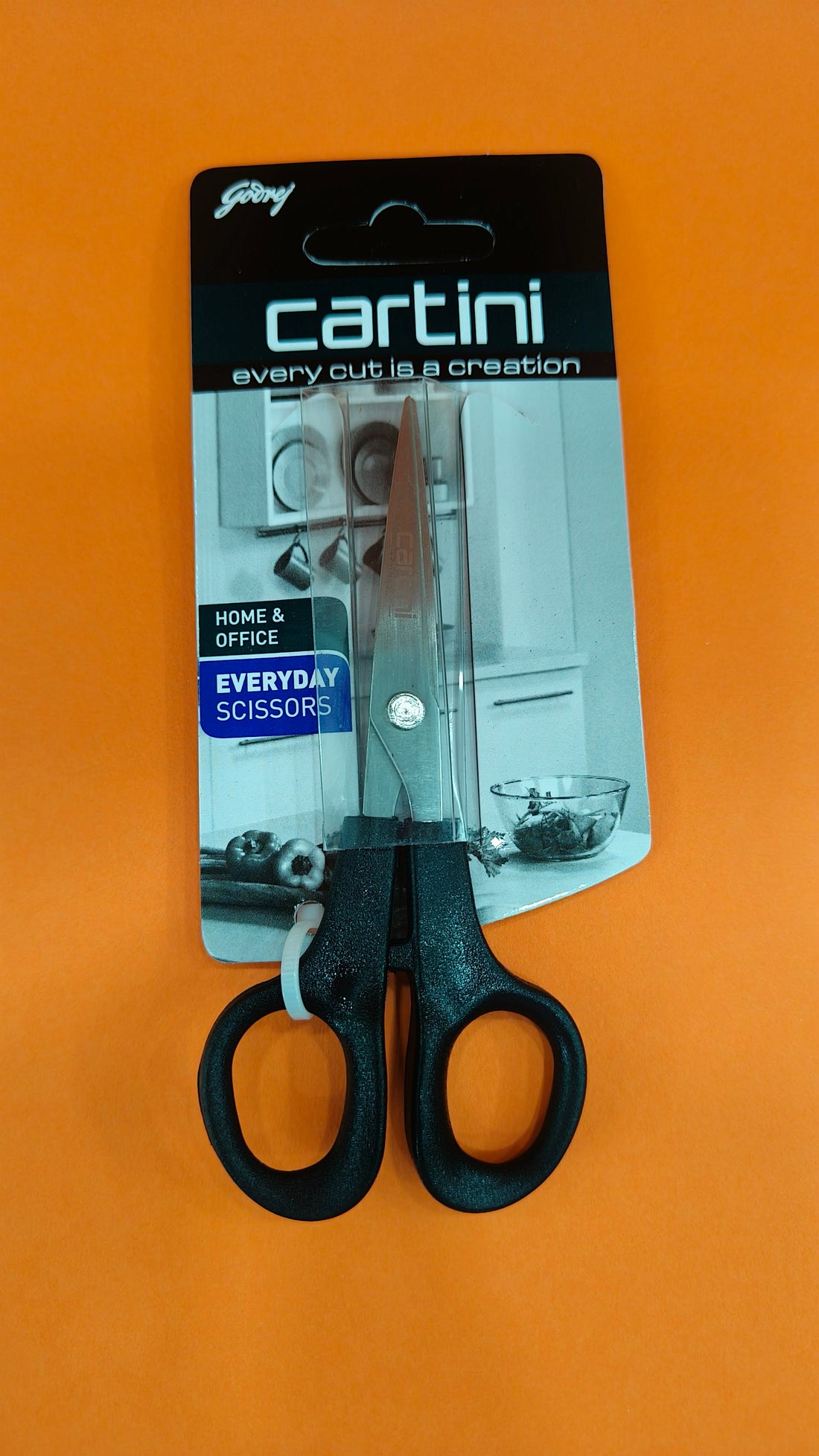 Cartini Scissors | For Everyday Home & Office Use With Comfortable Grip | Various Kitchen Application | 5" High Grade Stainless Steel, Long Lasting Life