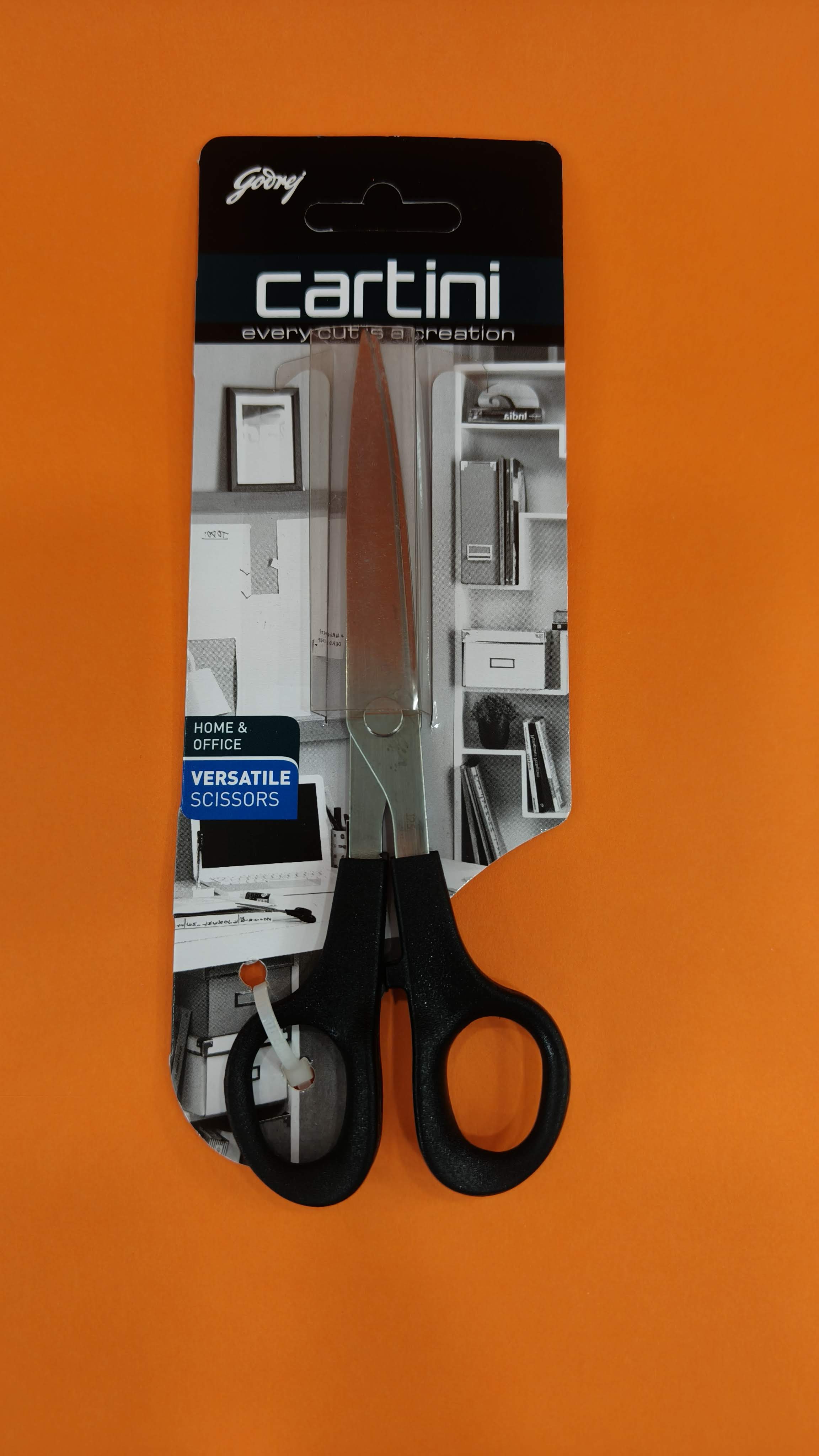 Cartini Scissors | Versatile Scissors | Perfectly Suited For Various Applications, Cutting Paper, Cloth & Thread | 6" High Grade Stainless Steel | 21.7 x 8 cm