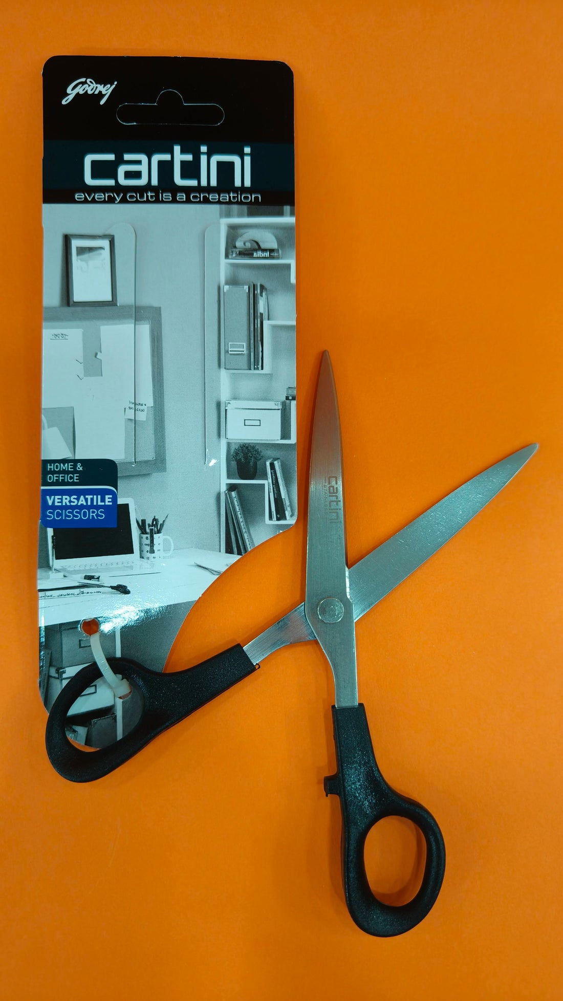 Cartini Scissors | Versatile Scissors | Perfectly Suited For Various Applications, Cutting Paper, Cloth & Thread | 6" High Grade Stainless Steel | 21.7 x 8 cm