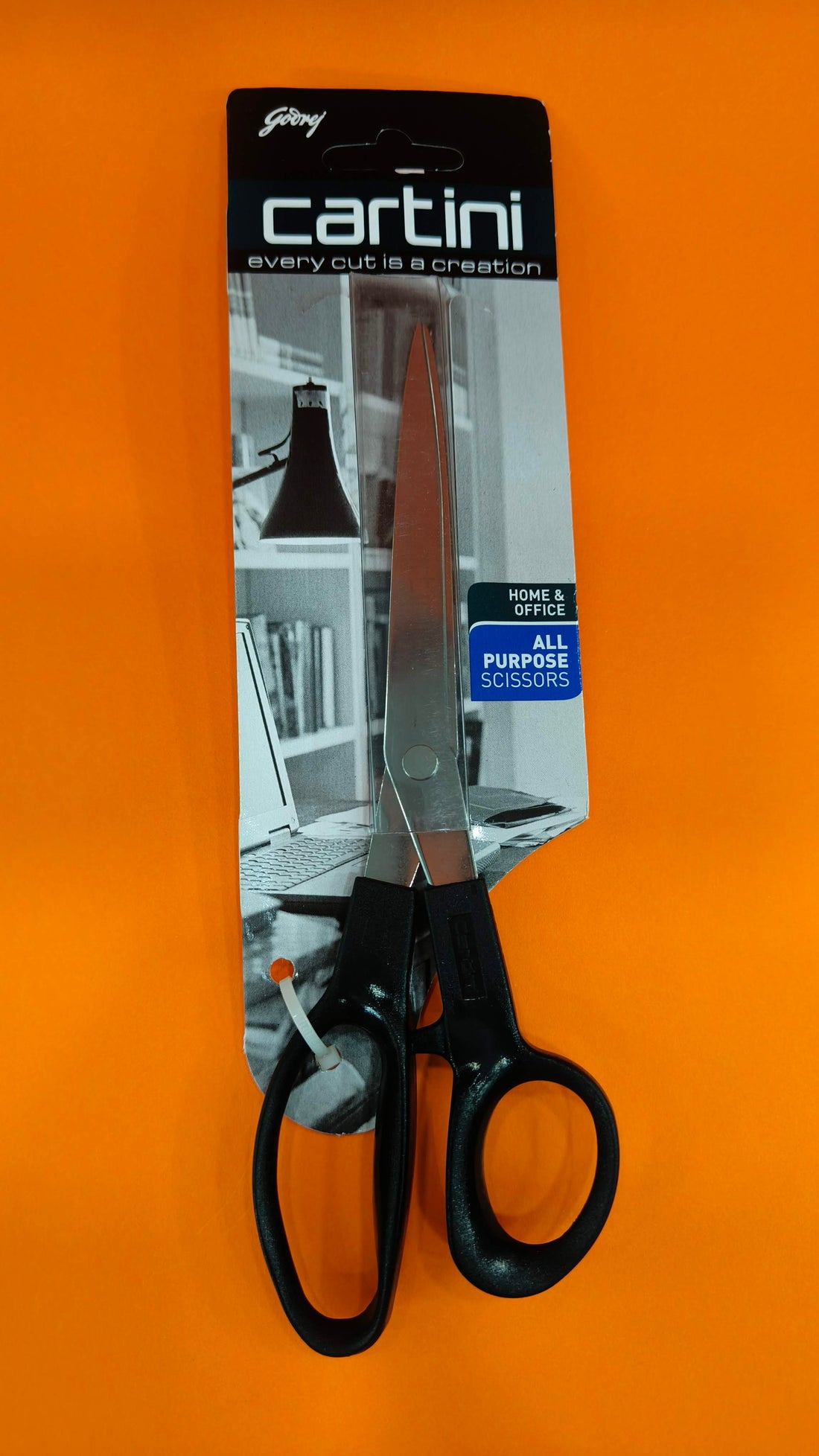 Godrej Cartini All Purpose Scissors | Black | 21 x 7.2 Centimeters