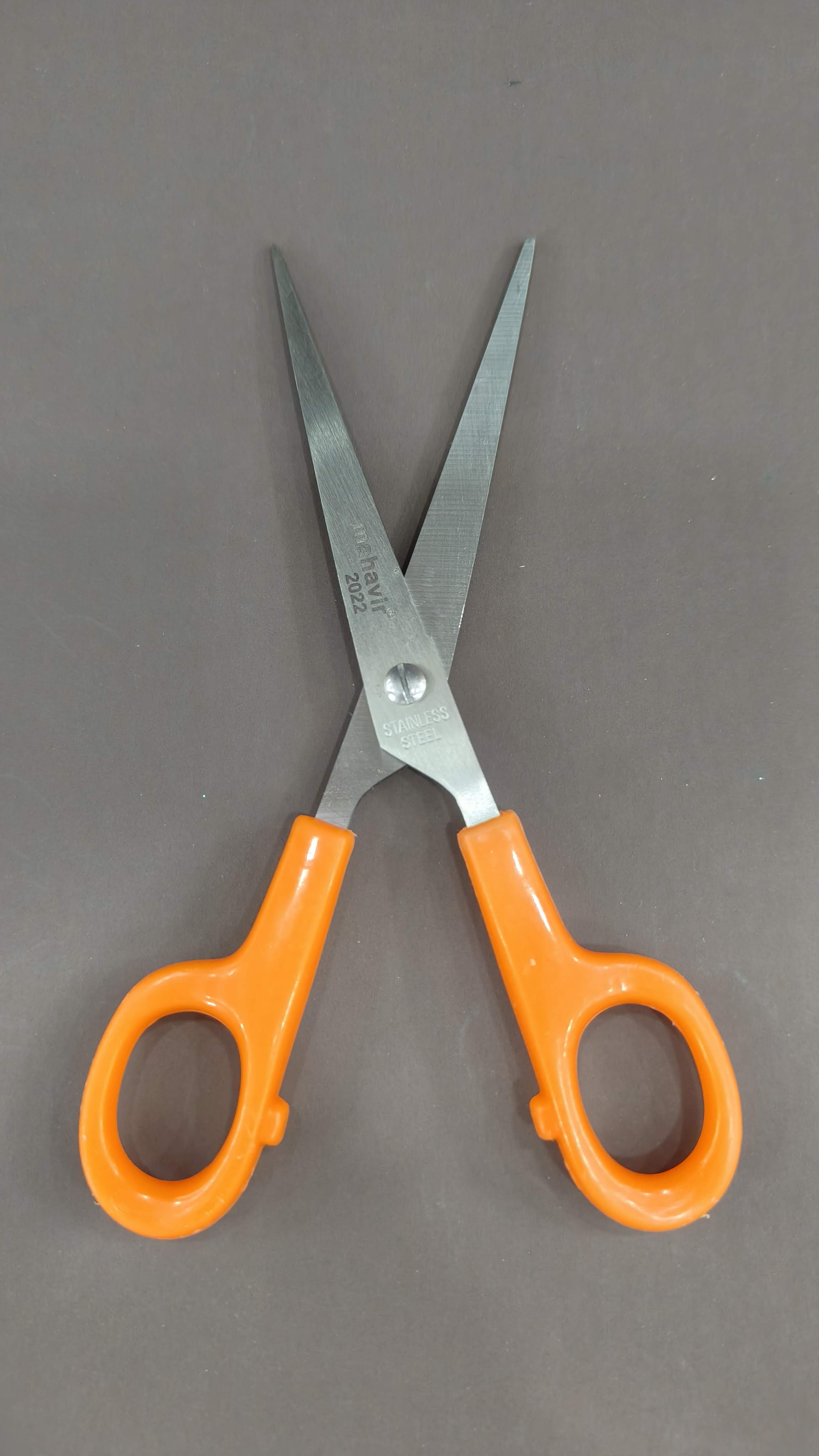 Mahavir Office Scissor 16.5 cm | Stainless Steel Blade | Multi Purpose Scissor | Ergonomic Handle | Comfortable Grip | Durable & Long Life | Smooth Cutting Performance | Ideal for Daily, Office, Household use