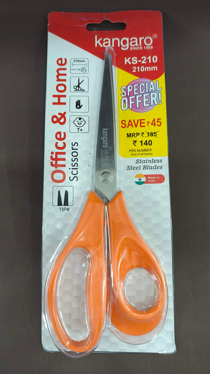 Kangaro KS-210 | 210 mm | Stainless Steel Scissors | Ergonomic and Comfortable Handle