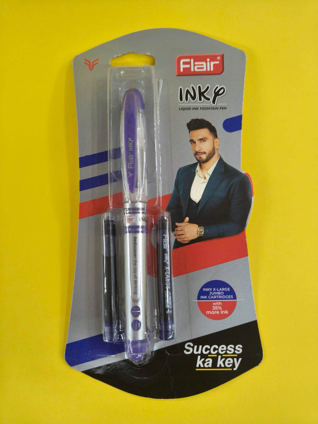 Flair Inky Liquid Ink Fountain Pen & 2 Pieces Inky X-Large Jumbo Ink Cartridge (Pack of 2)