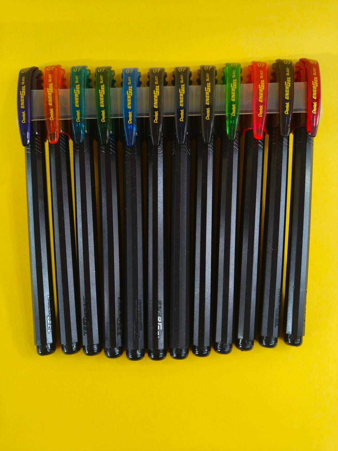 Pentel Energel 0.7mm Metal Tip Roller Gel Pen Set - Pack of 12 (Multicolour)