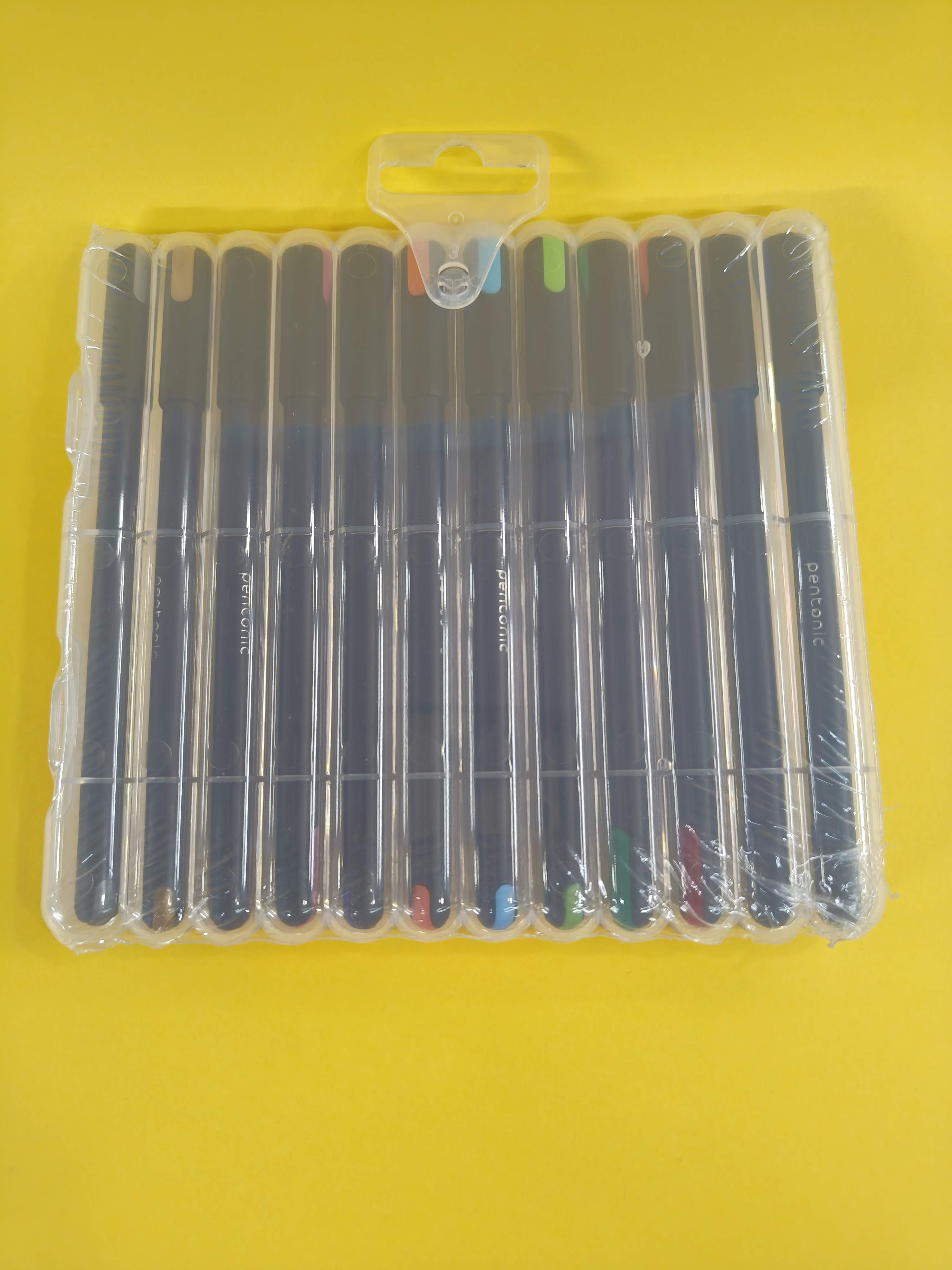 Pentonic Multicolor Gel Pen With Hard Box Case (0.6 mm, 12 Pcs Set), Pack Of 1