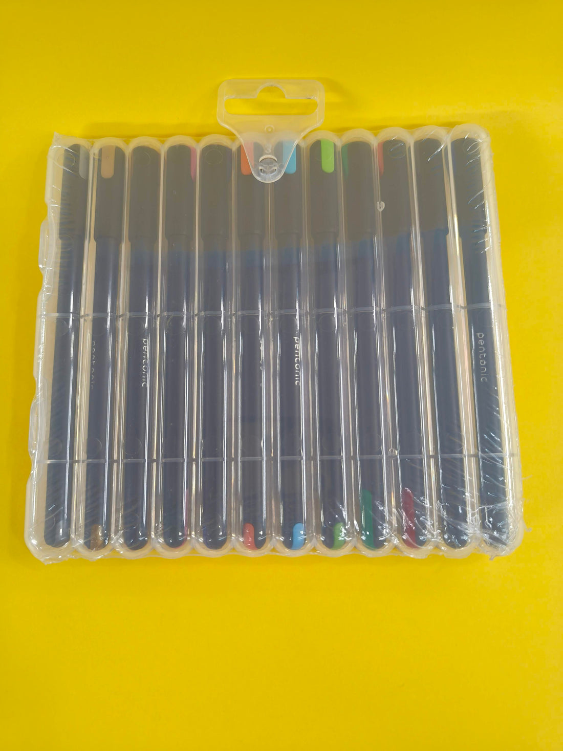 Pentonic Multicolor Gel Pen With Hard Box Case (0.6 mm, 12 Pcs Set), Pack Of 1