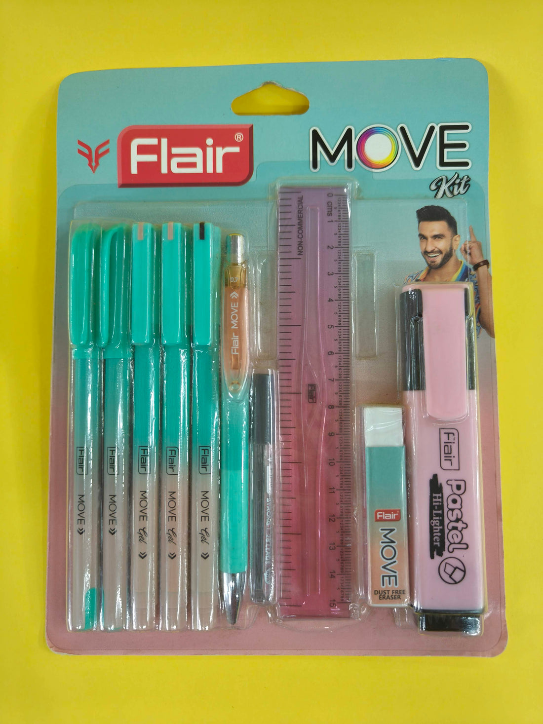 Flair MOVE Writing Stationery Kit | A Complete Writing Kit | Gift Set for Kids Students & Office | Combination Set of 10
