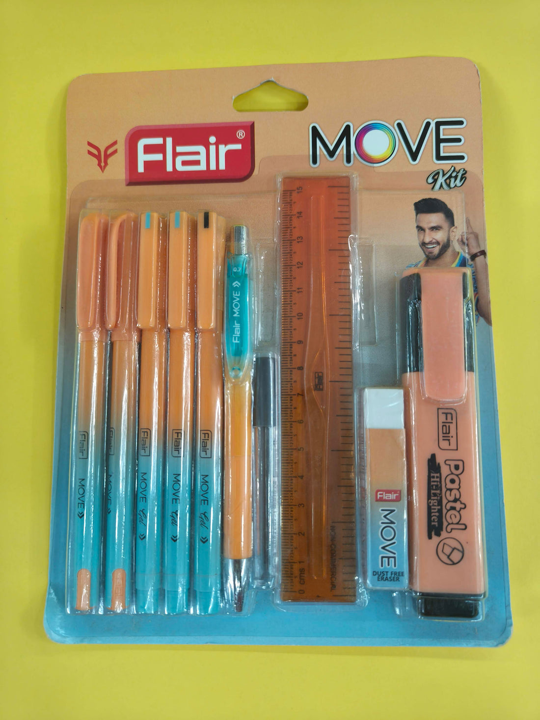Flair MOVE Writing Stationery Kit | A Complete Writing Kit | Gift Set for Kids Students & Office | Combination Set of 10