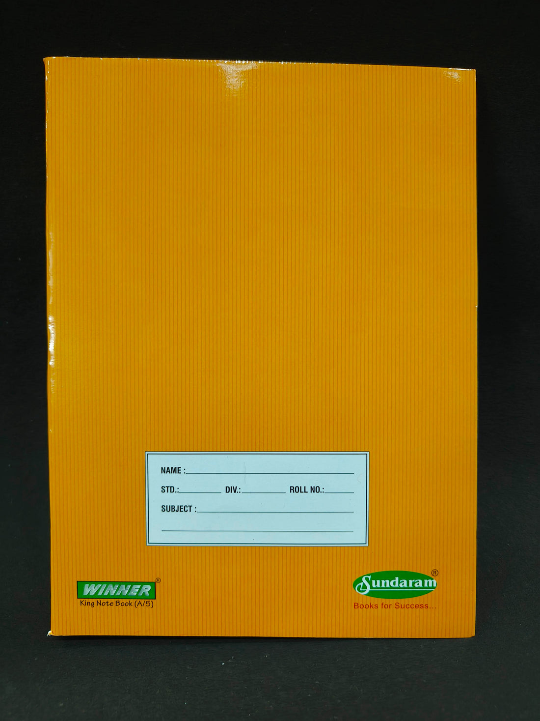 172 Pages A5 Sundaram Winner Single Line King Notebook for School | 172 Pages | Soft Bound Notebooks Brown Cover | 18 x 24 cm (12 Pcs)