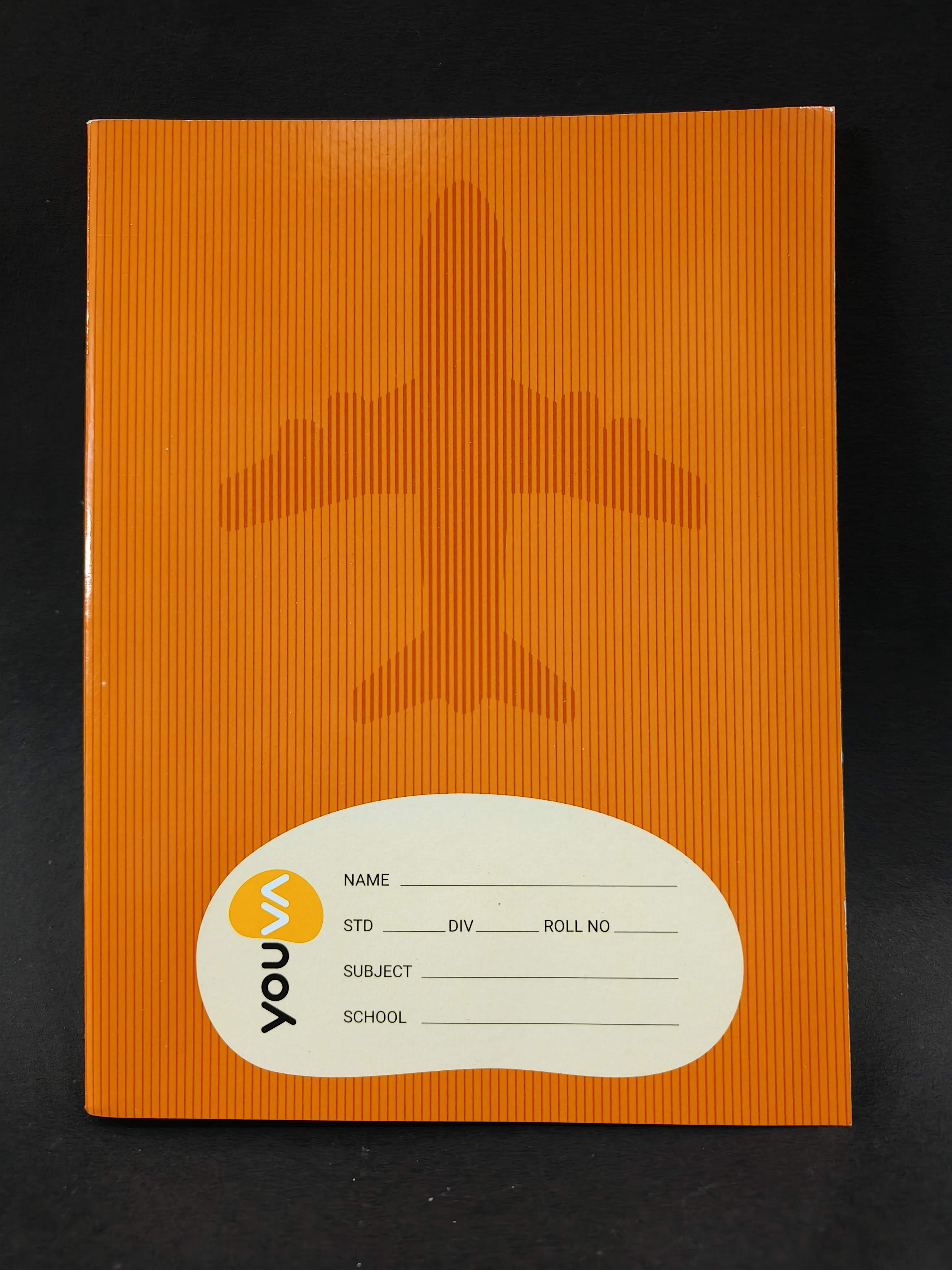 72 Pages A5 YOUVA Navneet Brown Cover | A5 Soft Bound Notebook | 18 cm X 24 cm | Single Line | 72 Pages | Pack of 12