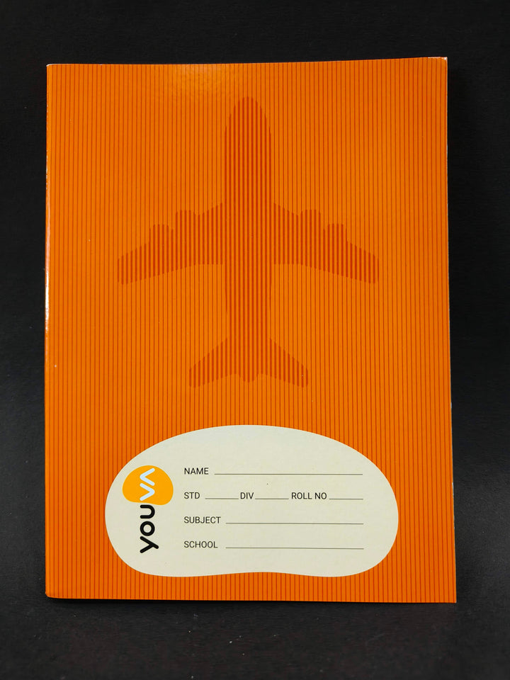 72 Pages A5 YOUVA Navneet Brown Cover | A5 Soft Bound Notebook | 18 cm X 24 cm | Single Line | 72 Pages | Pack of 12